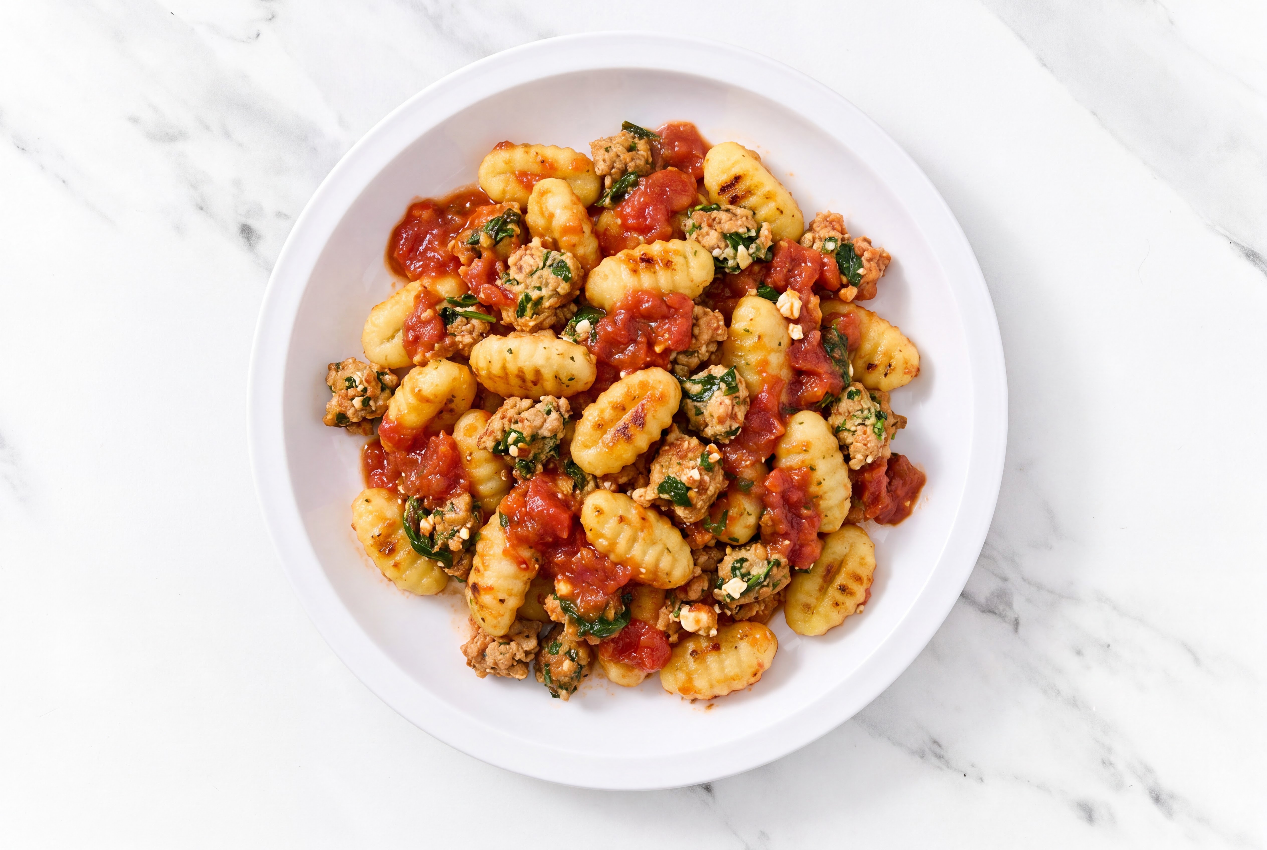 Saucy Turkey Spinach-Feta Gnocchi