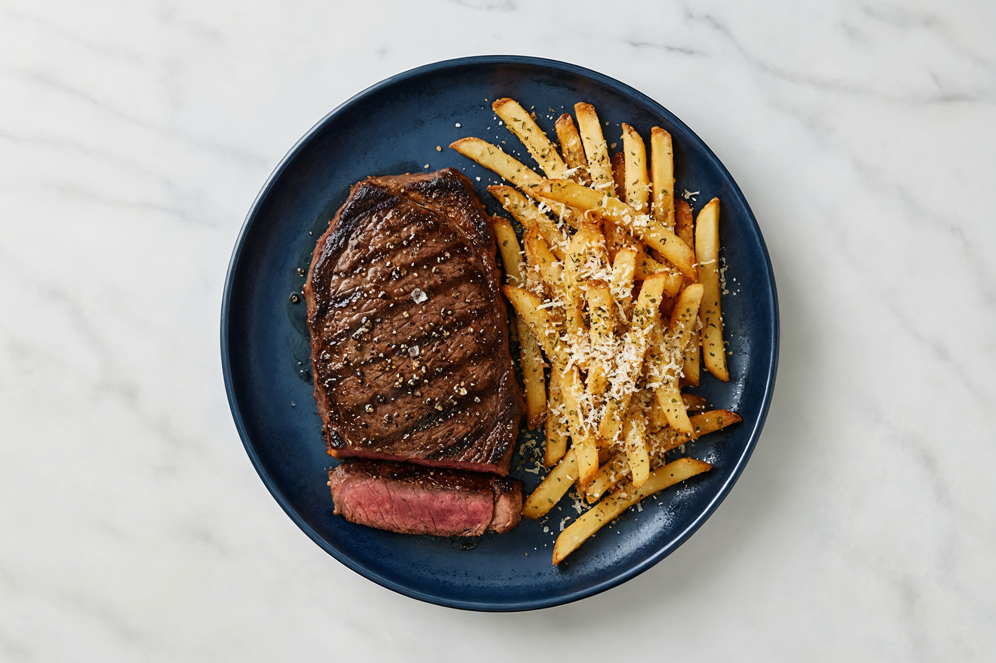 Honey Herb Beef NY Strip Steak Frites