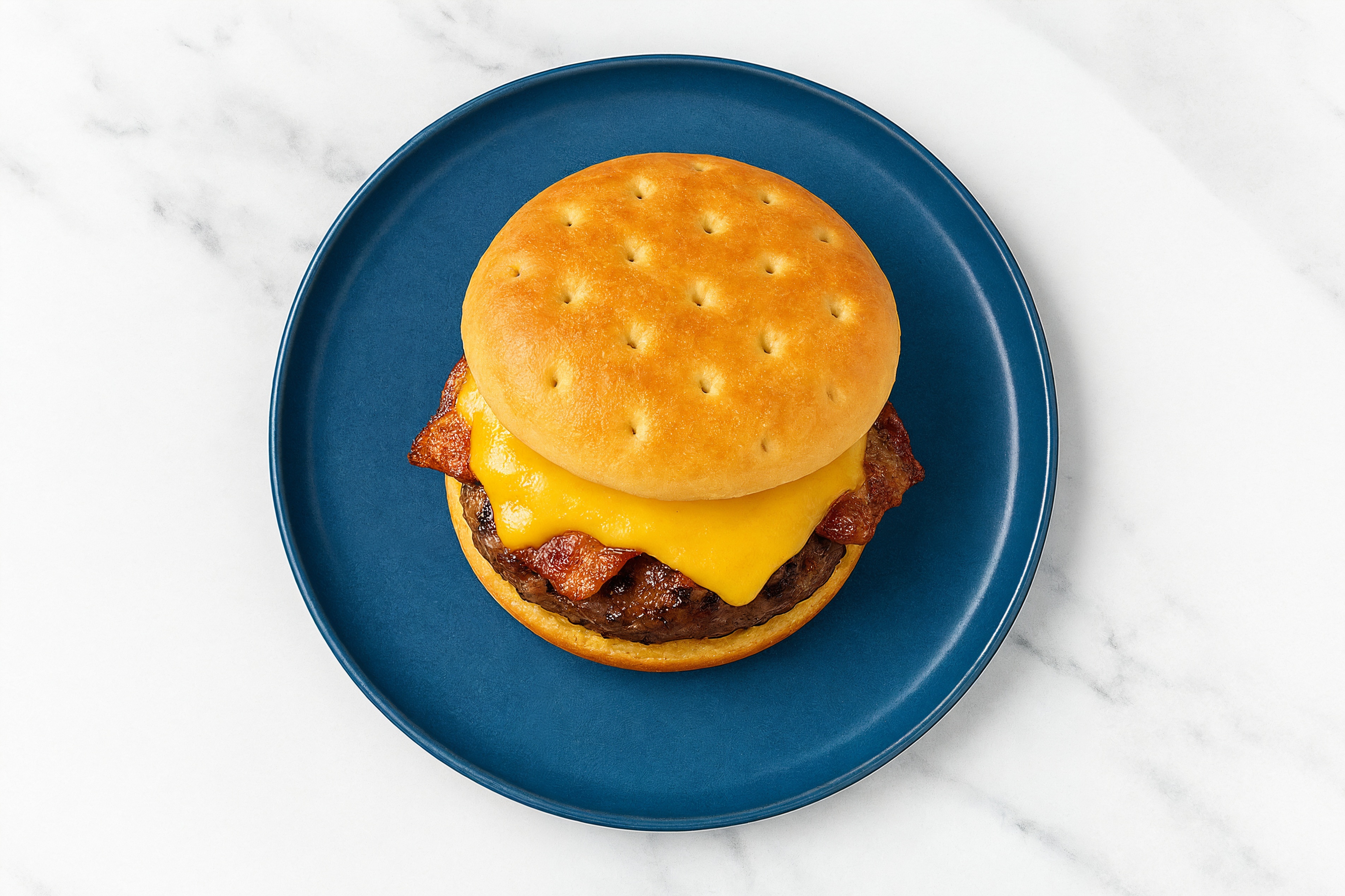 Savory Juicy Applewood Smoked Pork Bacon Cheeseburger