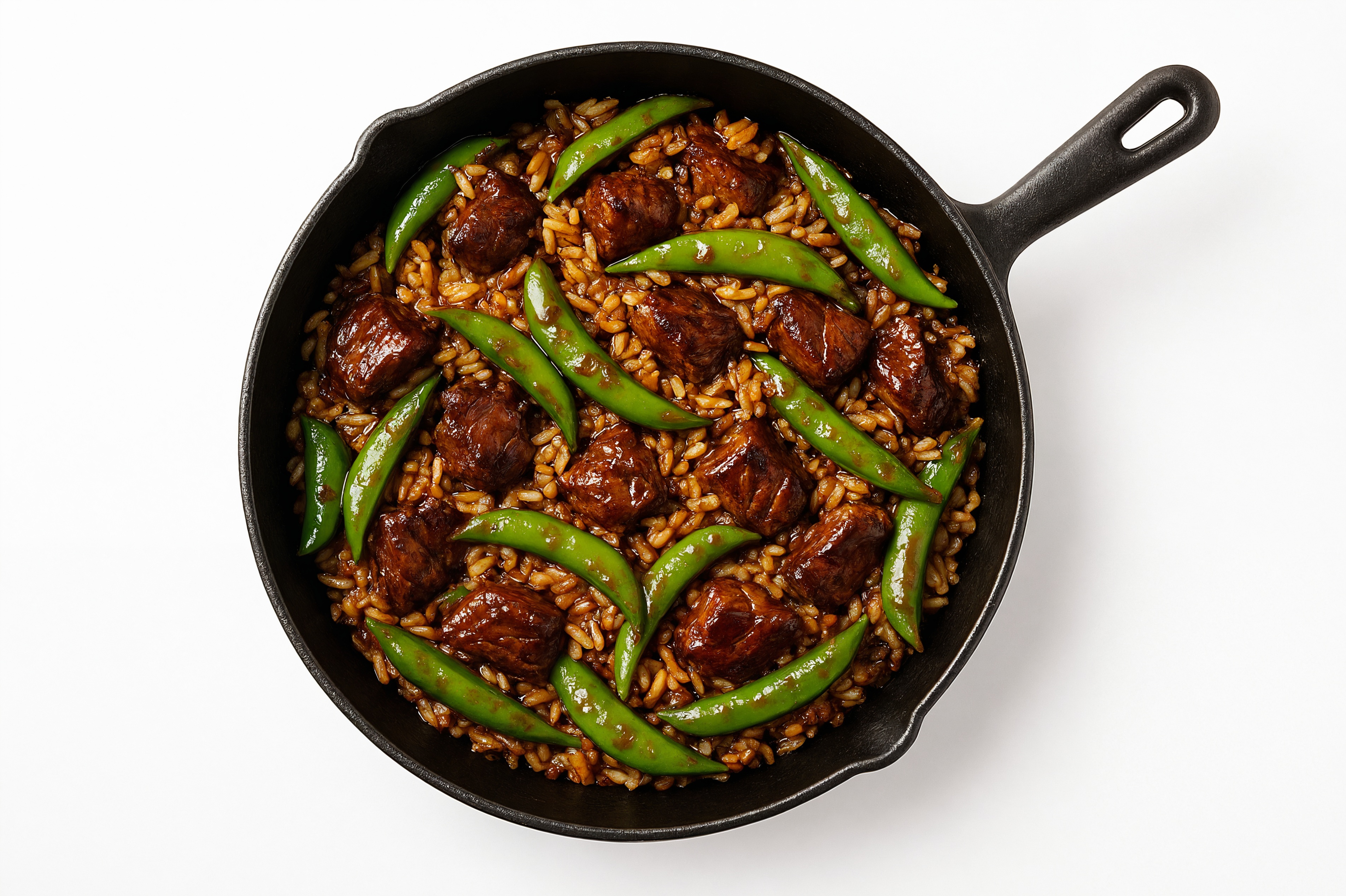Japanese Bbq Pea Snap + Lamb Stir-Fry with Long Grain White Rice
