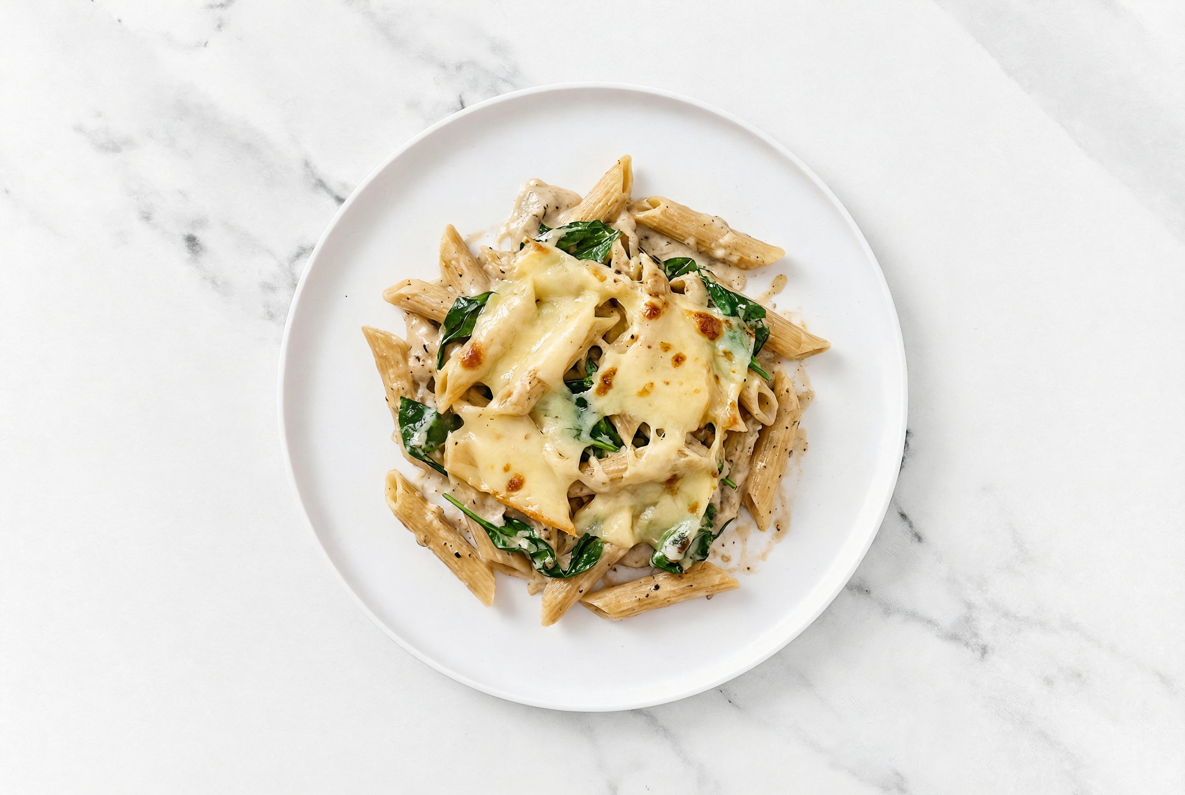 Herby Creamy Rosemary Mushroom Truffle Sauce Gouda Baked Mac 'n Cheese