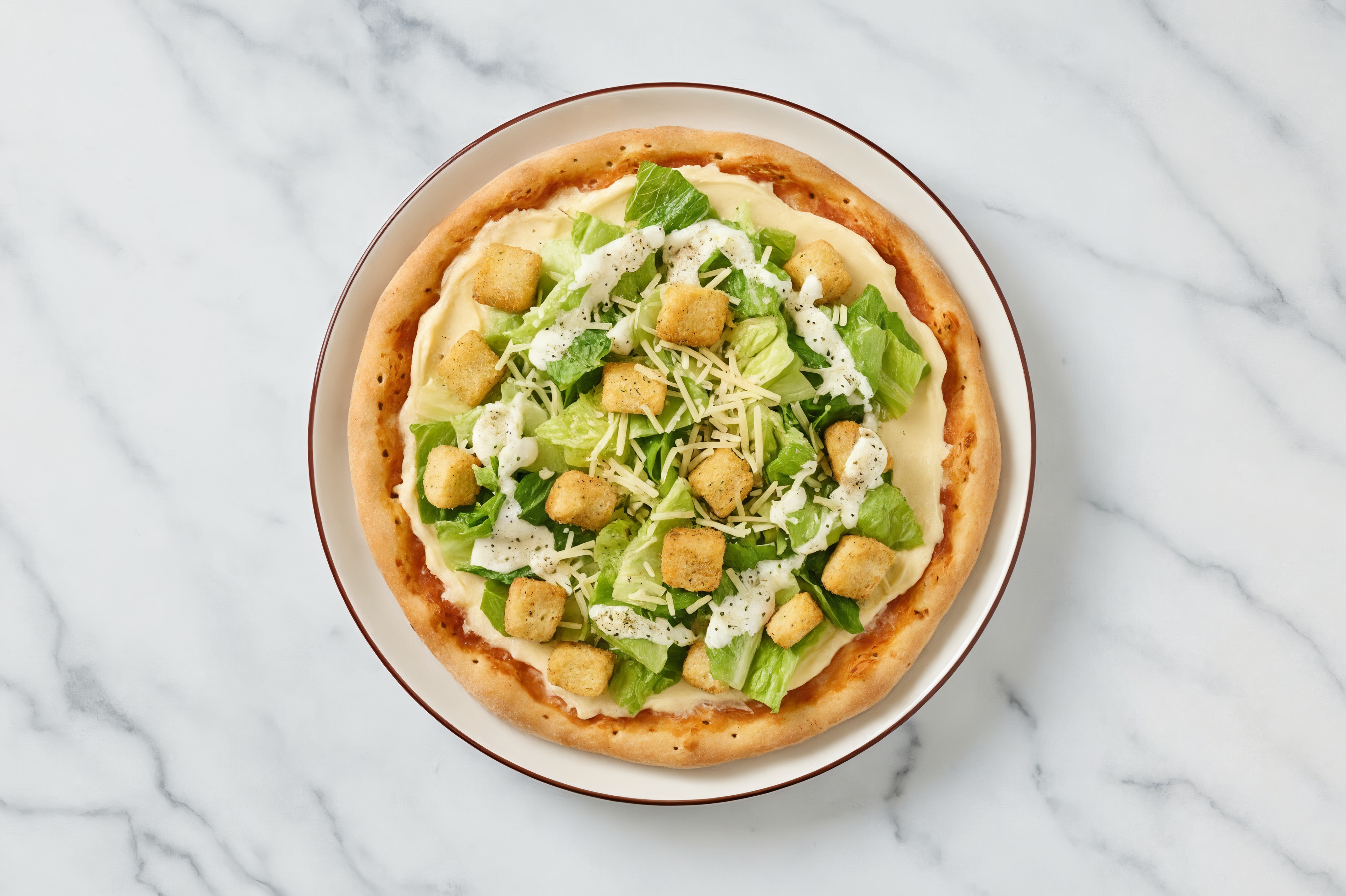 Gluten-Free Cheesy Caesar Salad Slice