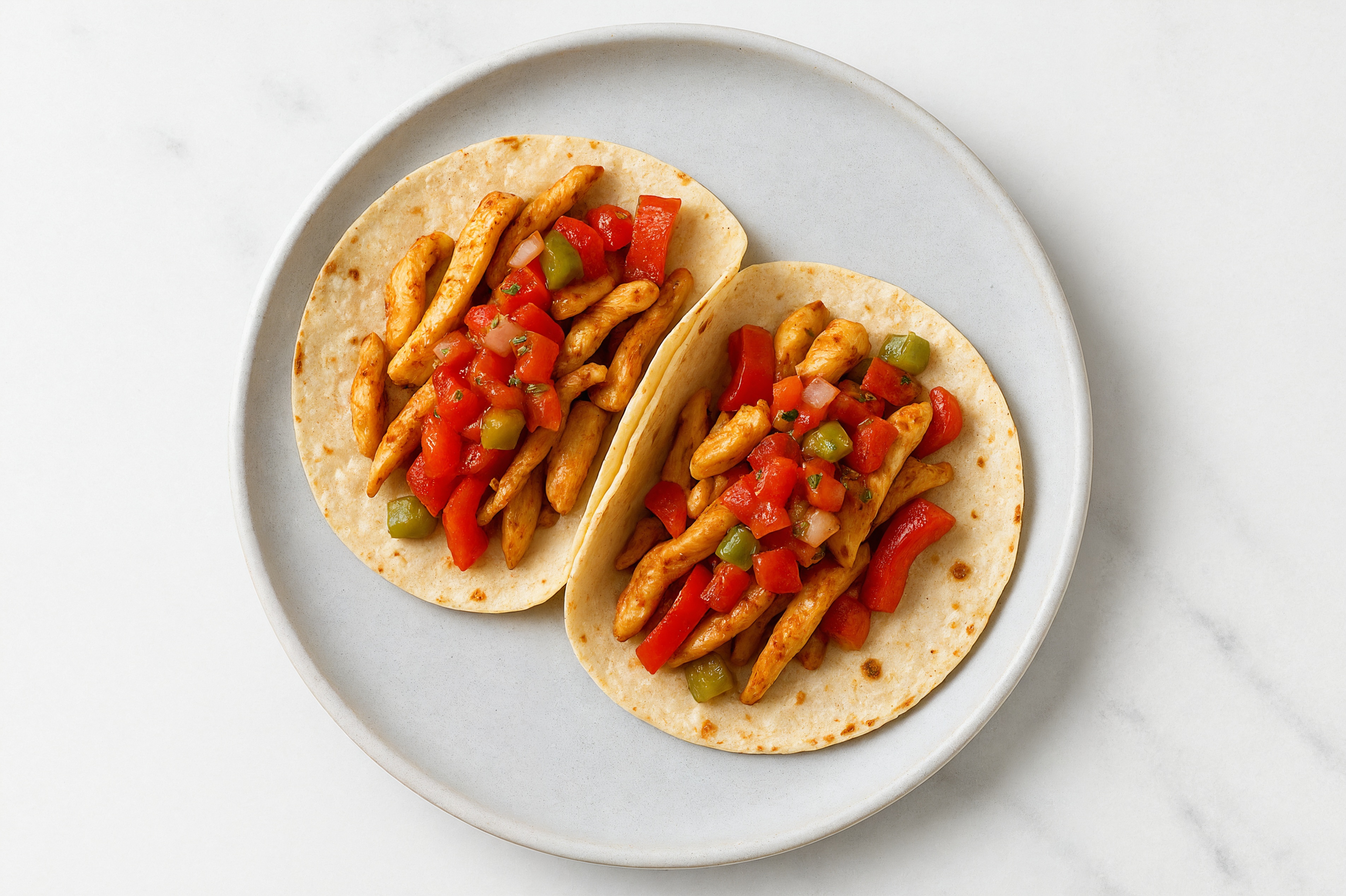 Herby Peppery Chicken Breast Tostadas