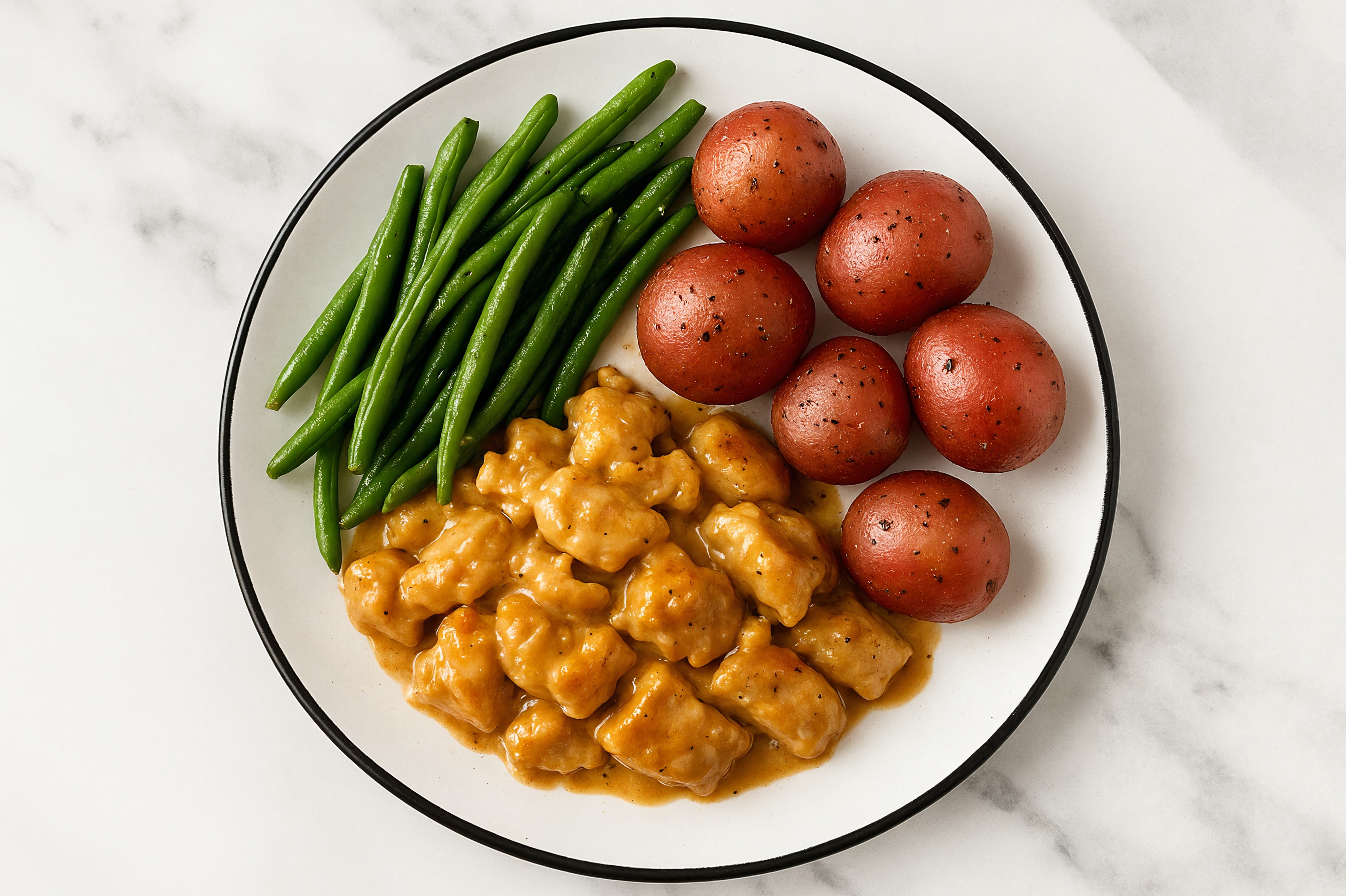 Roasted Garlic Chicken + Red Potatoes
