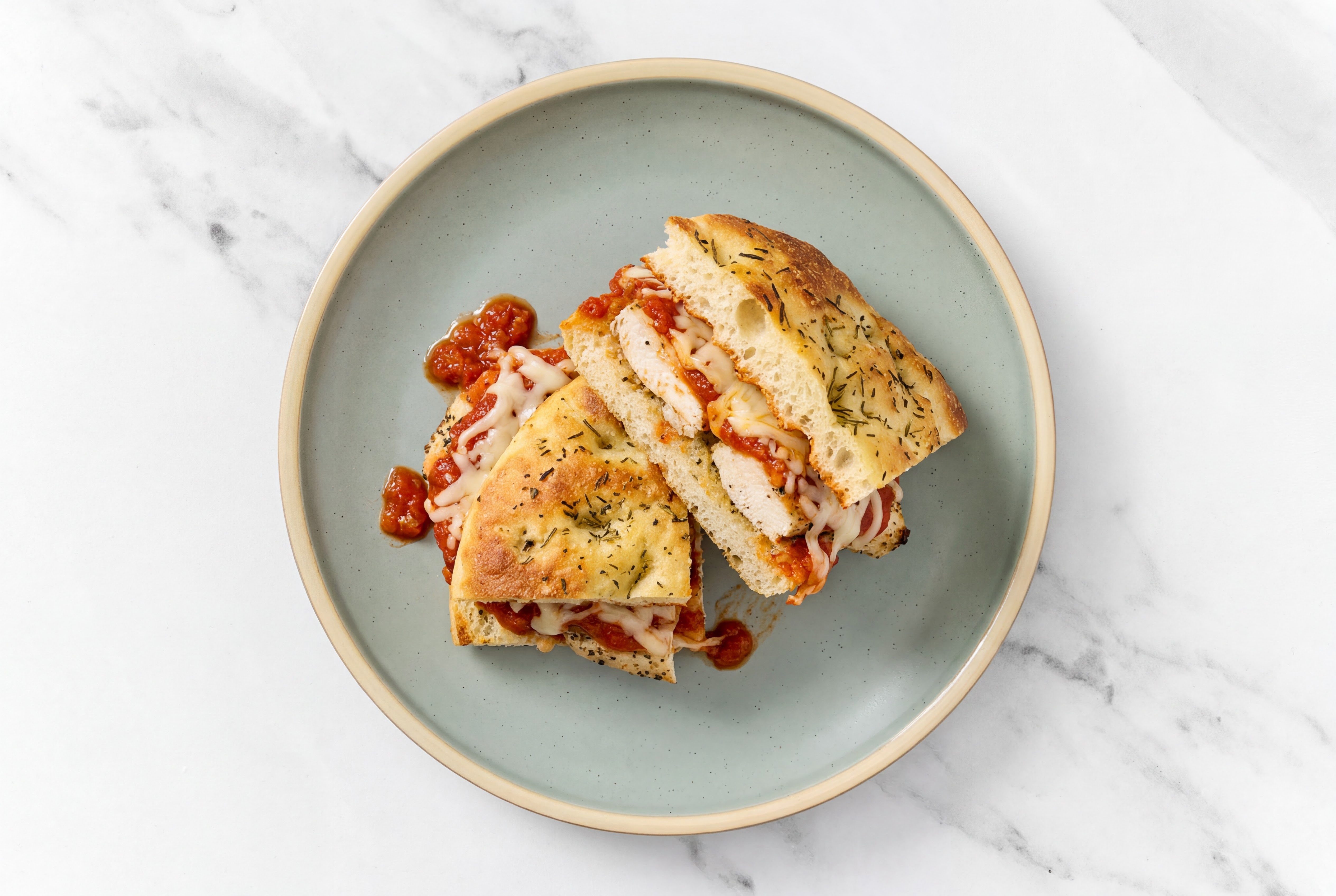 Seasoned Grilled Chicken Breast Parm Panini