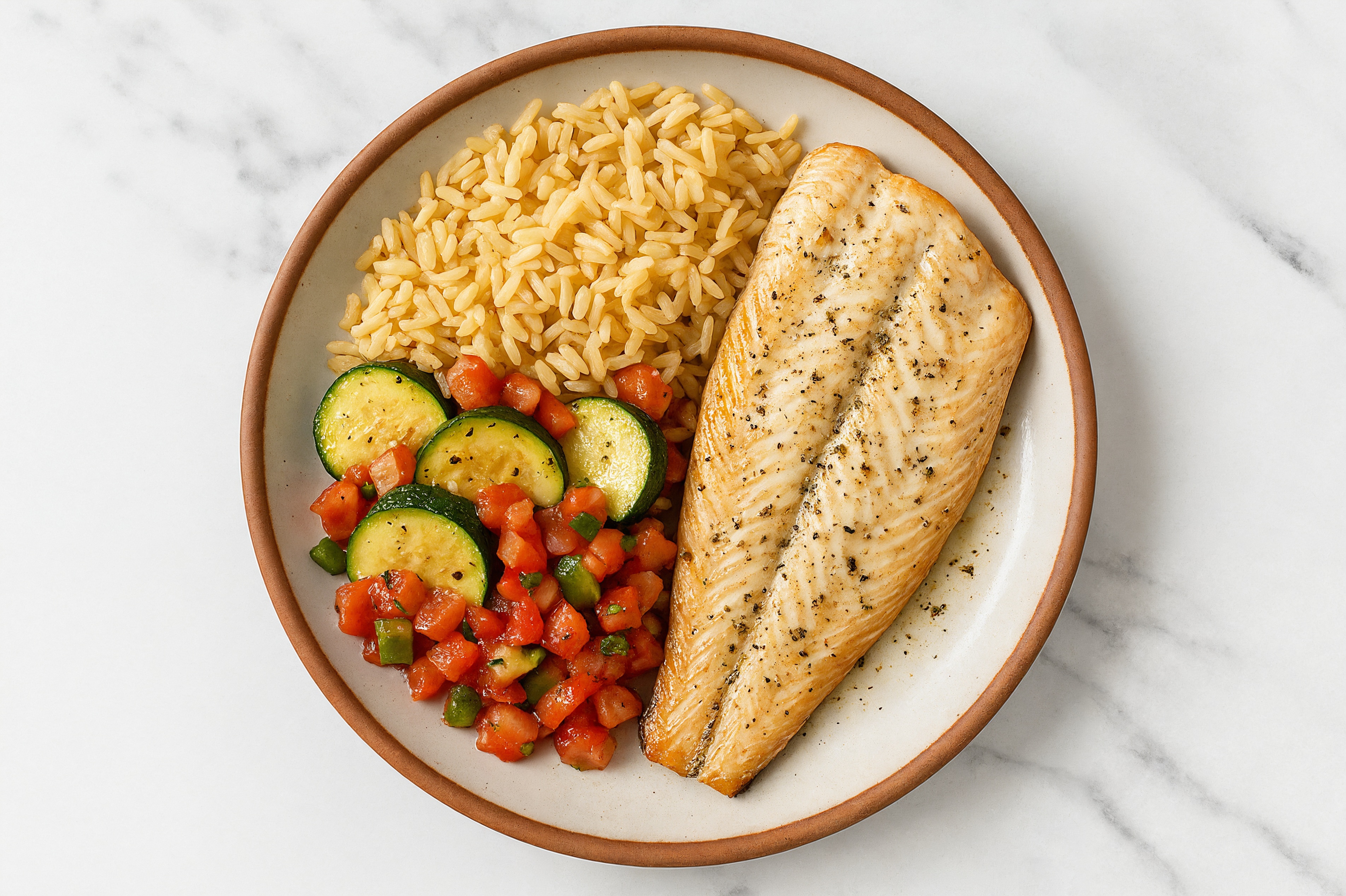 Summer-y Seasoned Trout + Squash Salsa