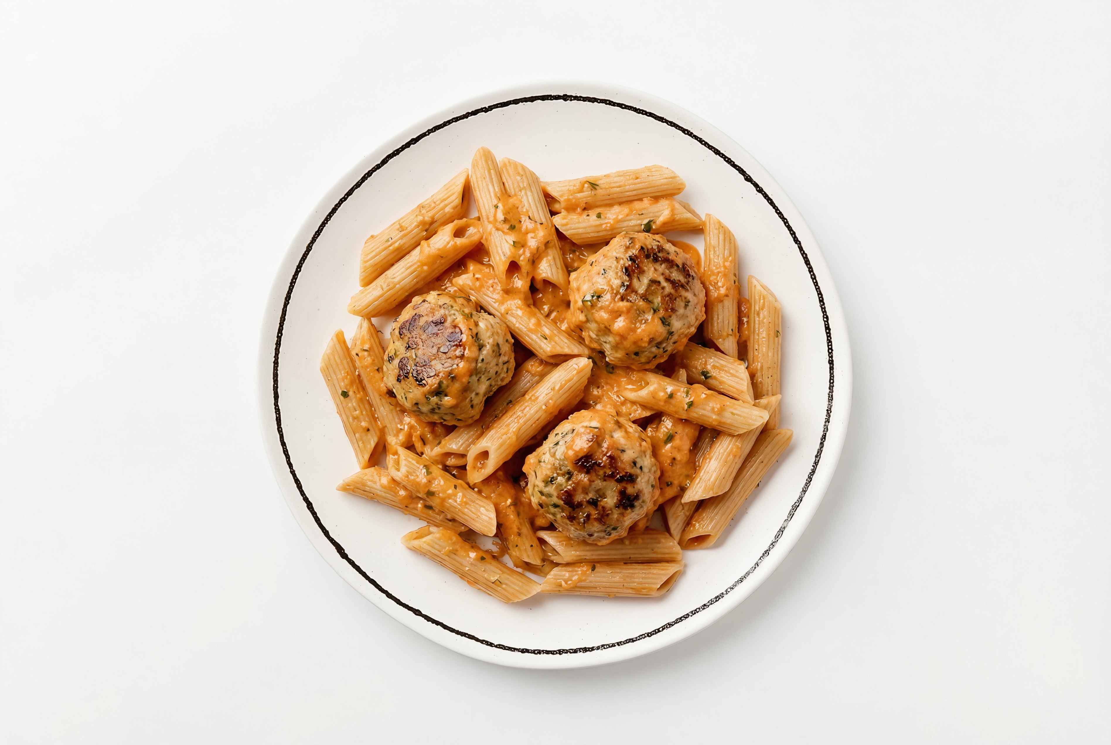 Vodka Sauce Penne with Meatballs