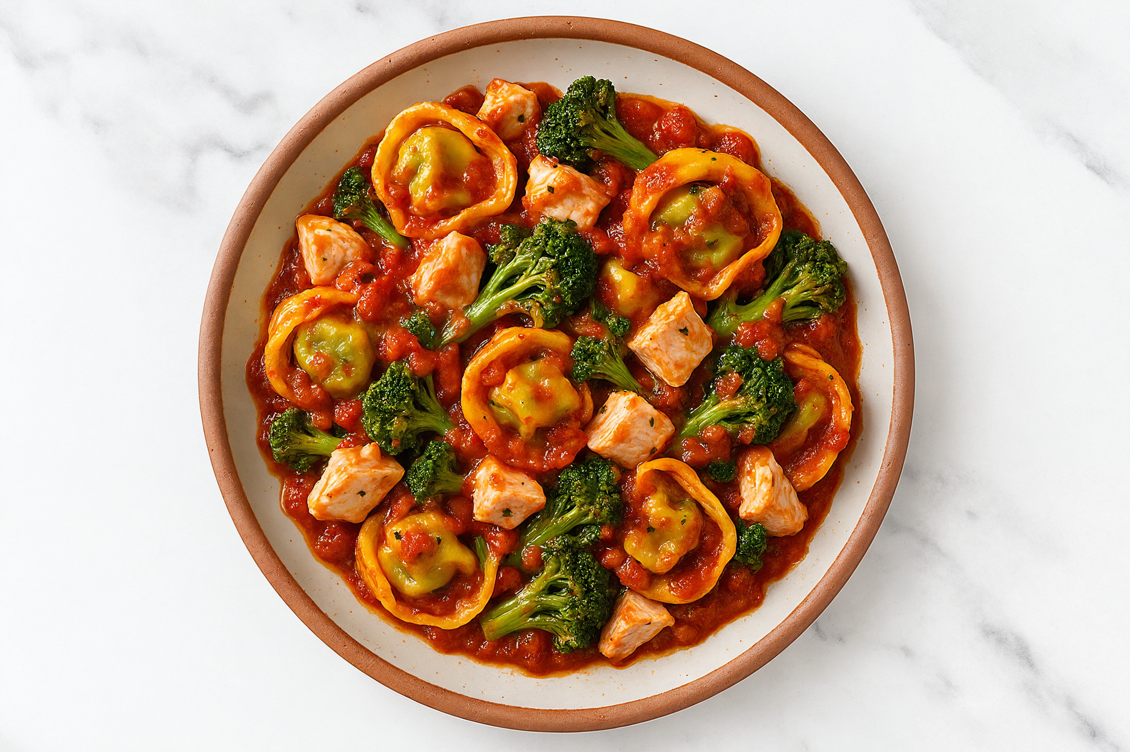 Zesty Tortellini Marinara with Chicken & Baby Broccoli