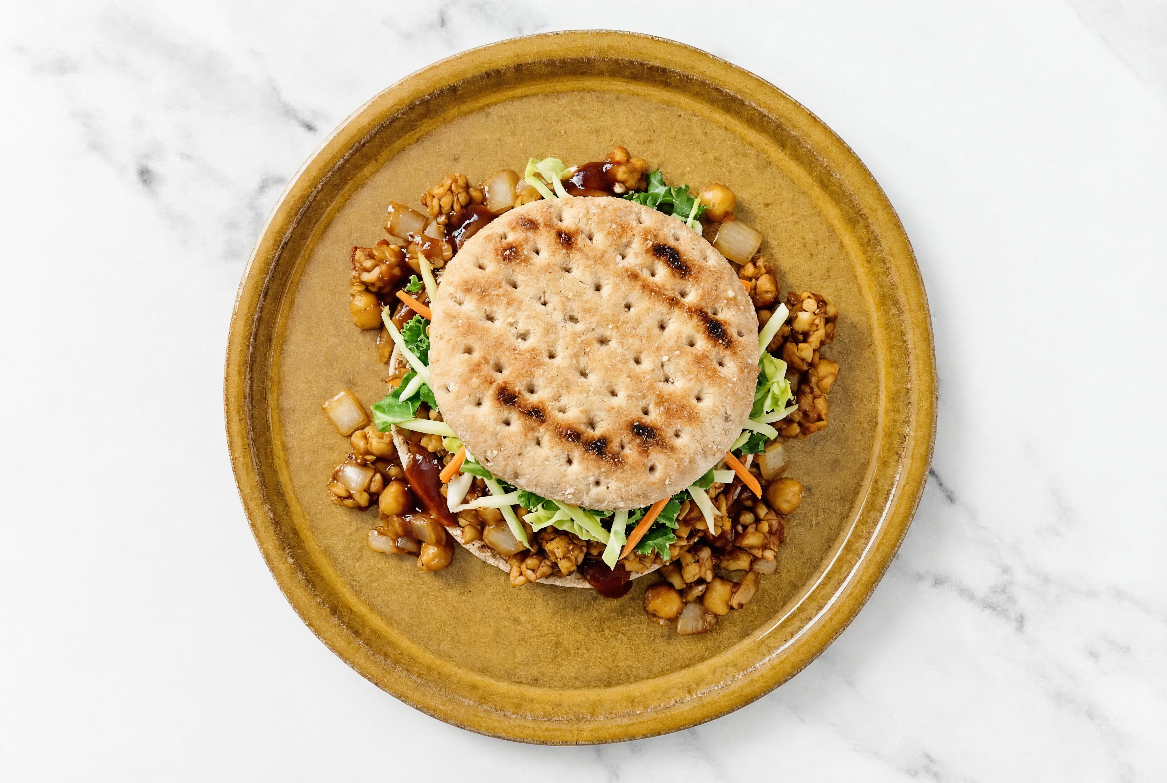 Herby Tempeh Sloppy Joes on OneBun Multigrain