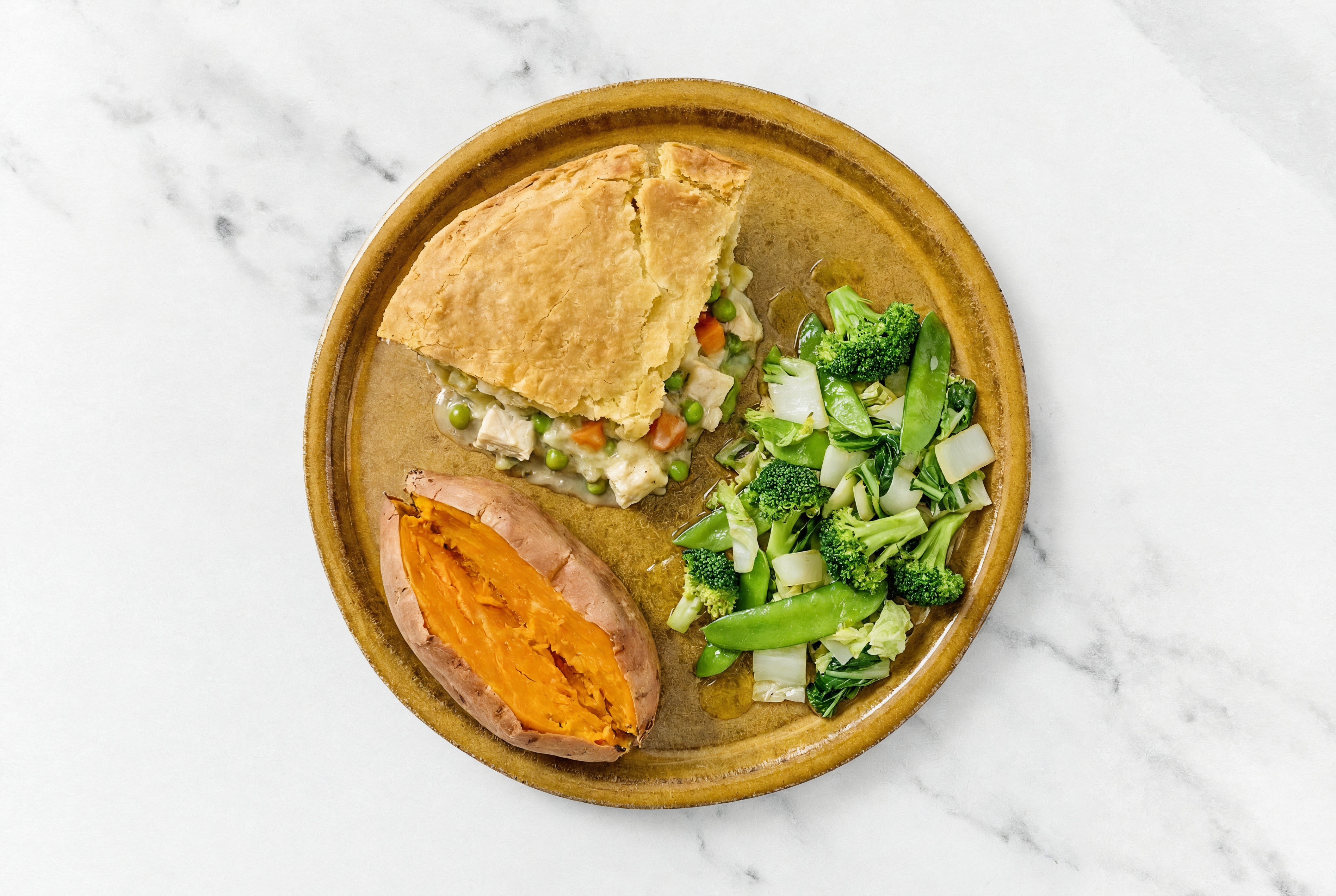 Chicken Pot Pie with Bok Choy & Sweet Potato