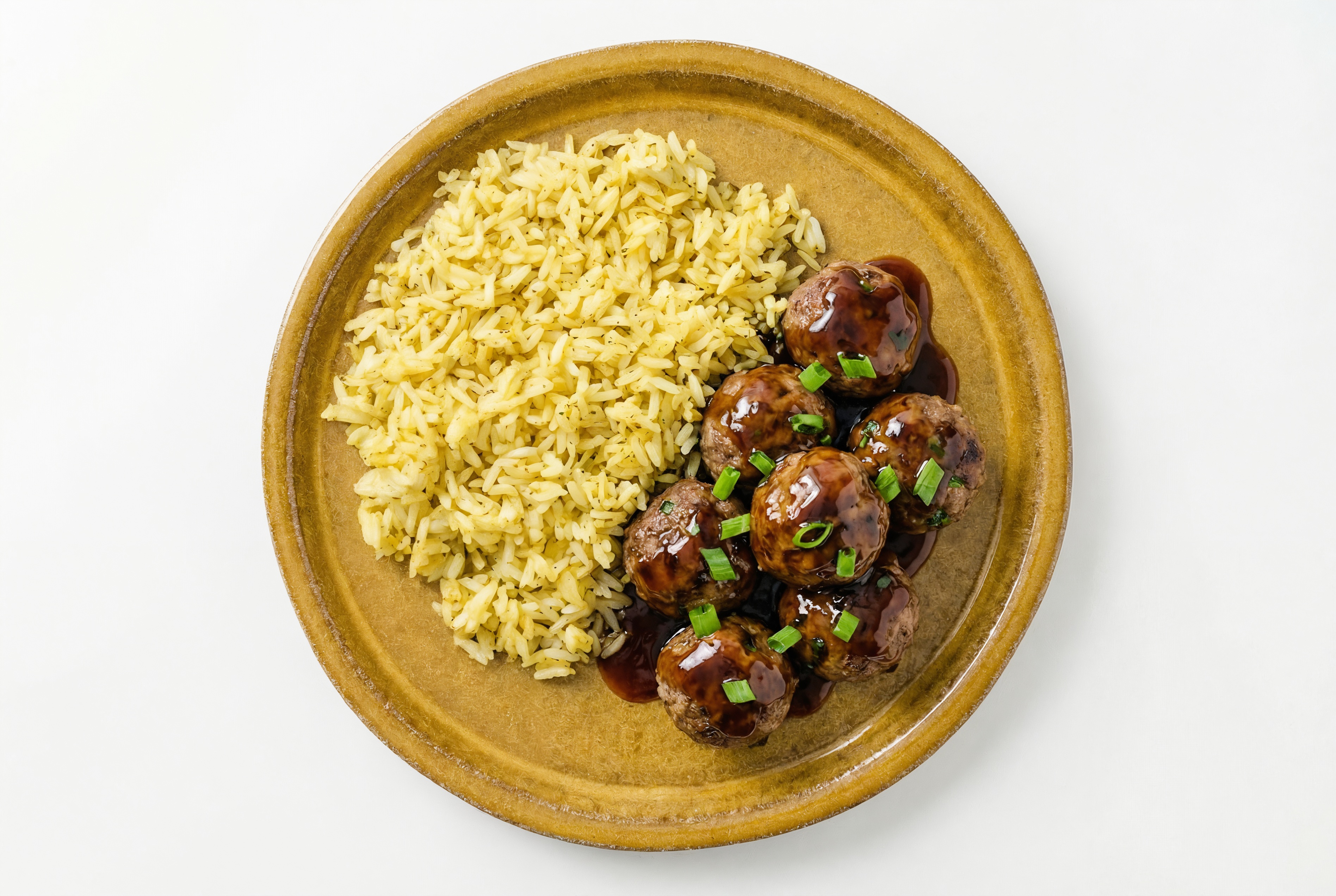 Teriyaki Tavern Beef Burger Meatballs + Jasmine Rice