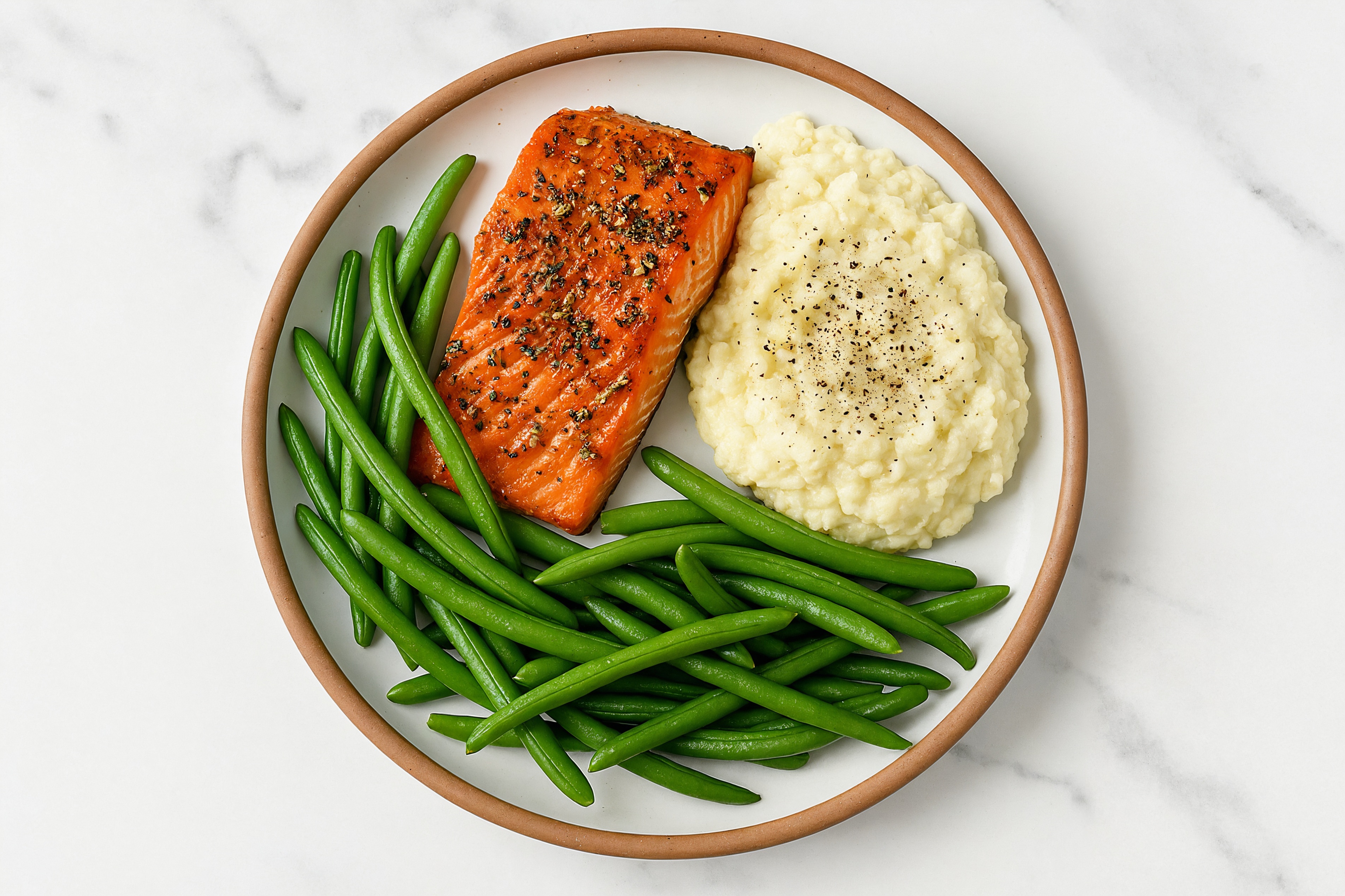 Herby Wild Salmon with Cauli Mash