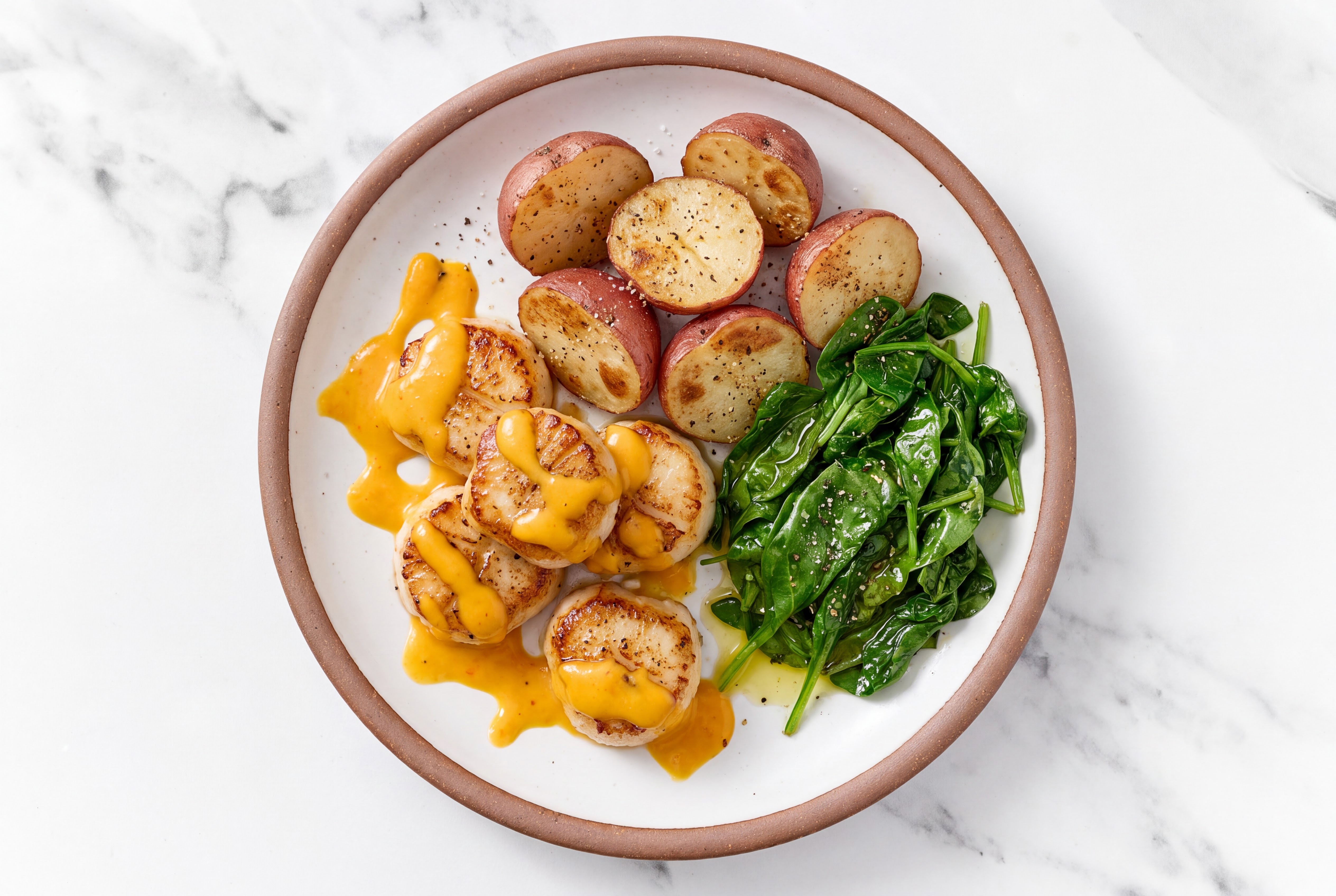 Super Special Jumbo Scallops with Red Potatoes