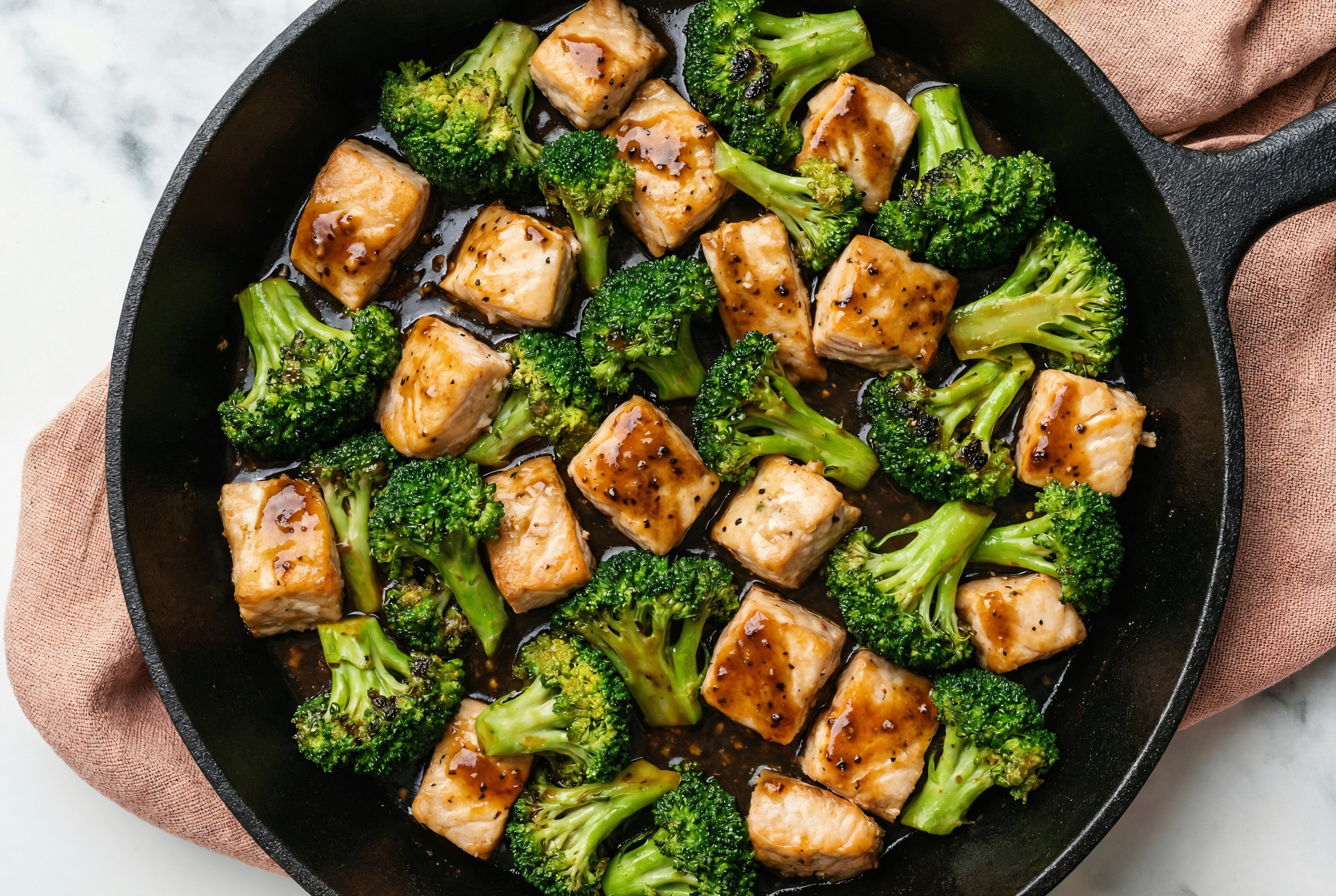 Tangy Pepper Steelhead Trout Stir-Fry with Broccoli