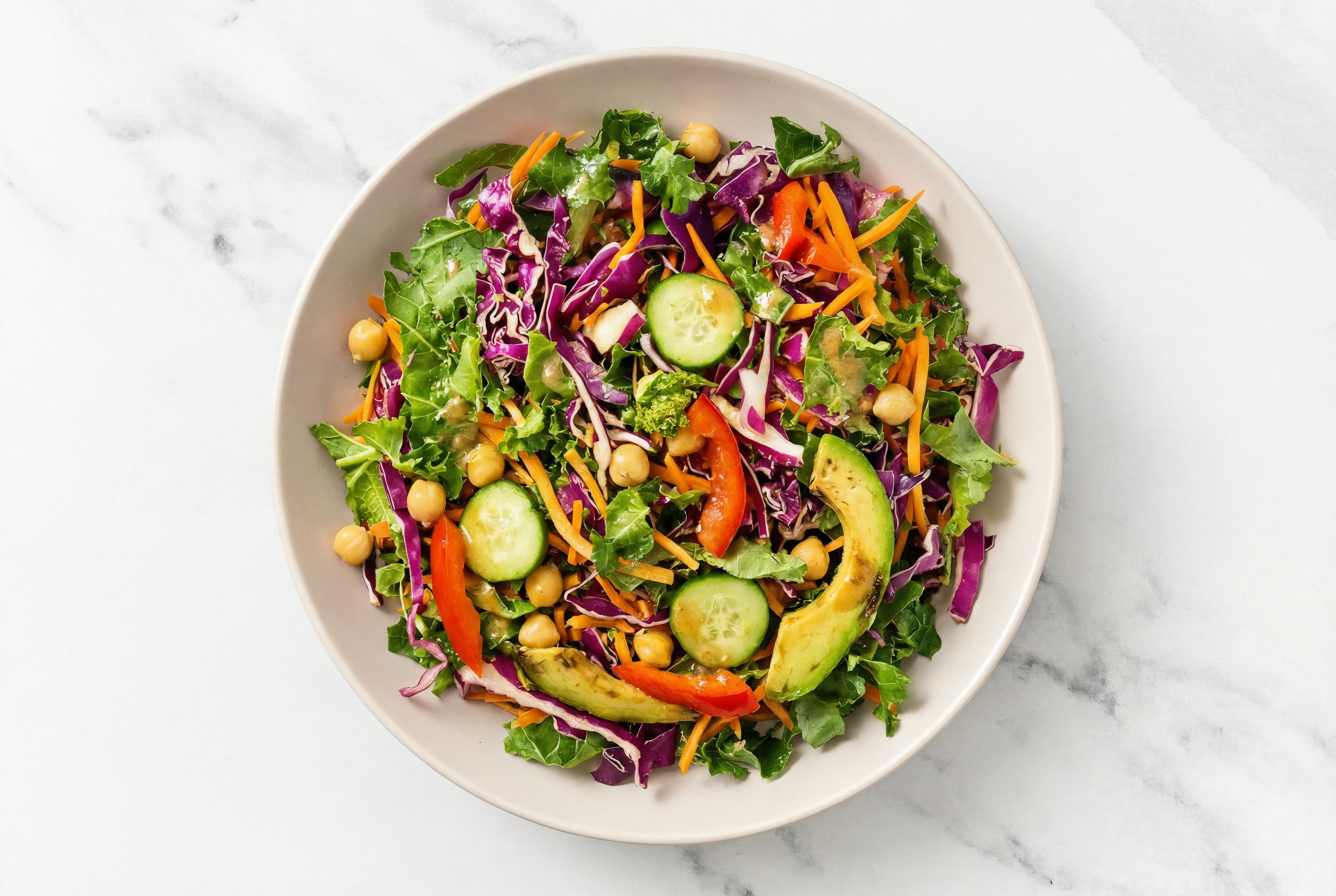 Rainbow Chickpea Avocado Salad