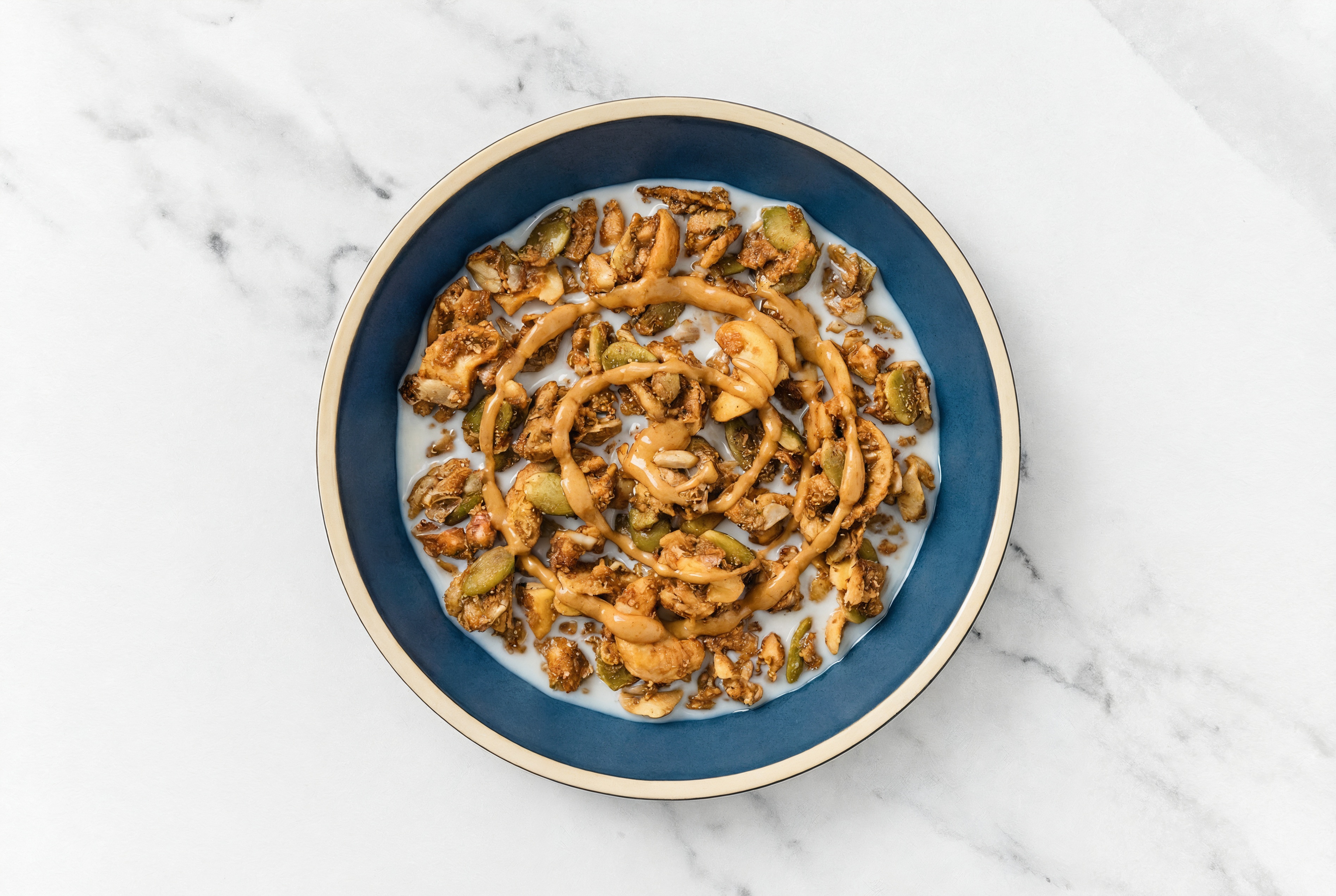 Super Peanut Buttery Vanilla Granola + Whole Milk