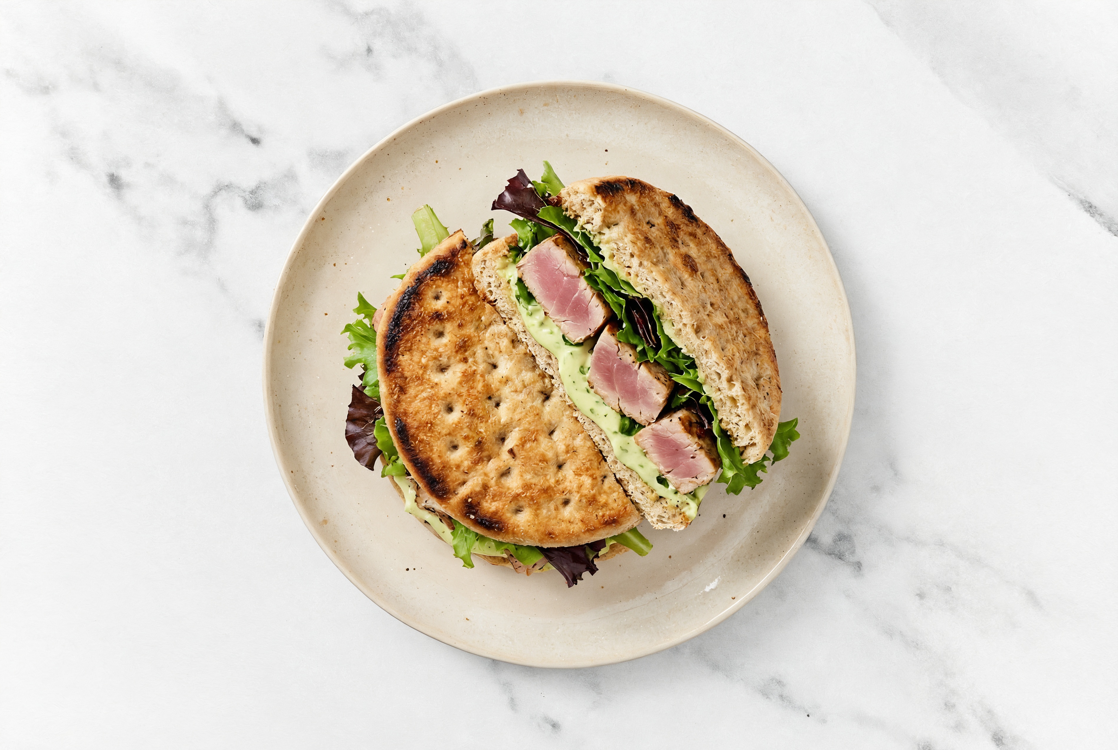 Jalapeño Tuna Sandwich on Multigrain with Spring Mix
