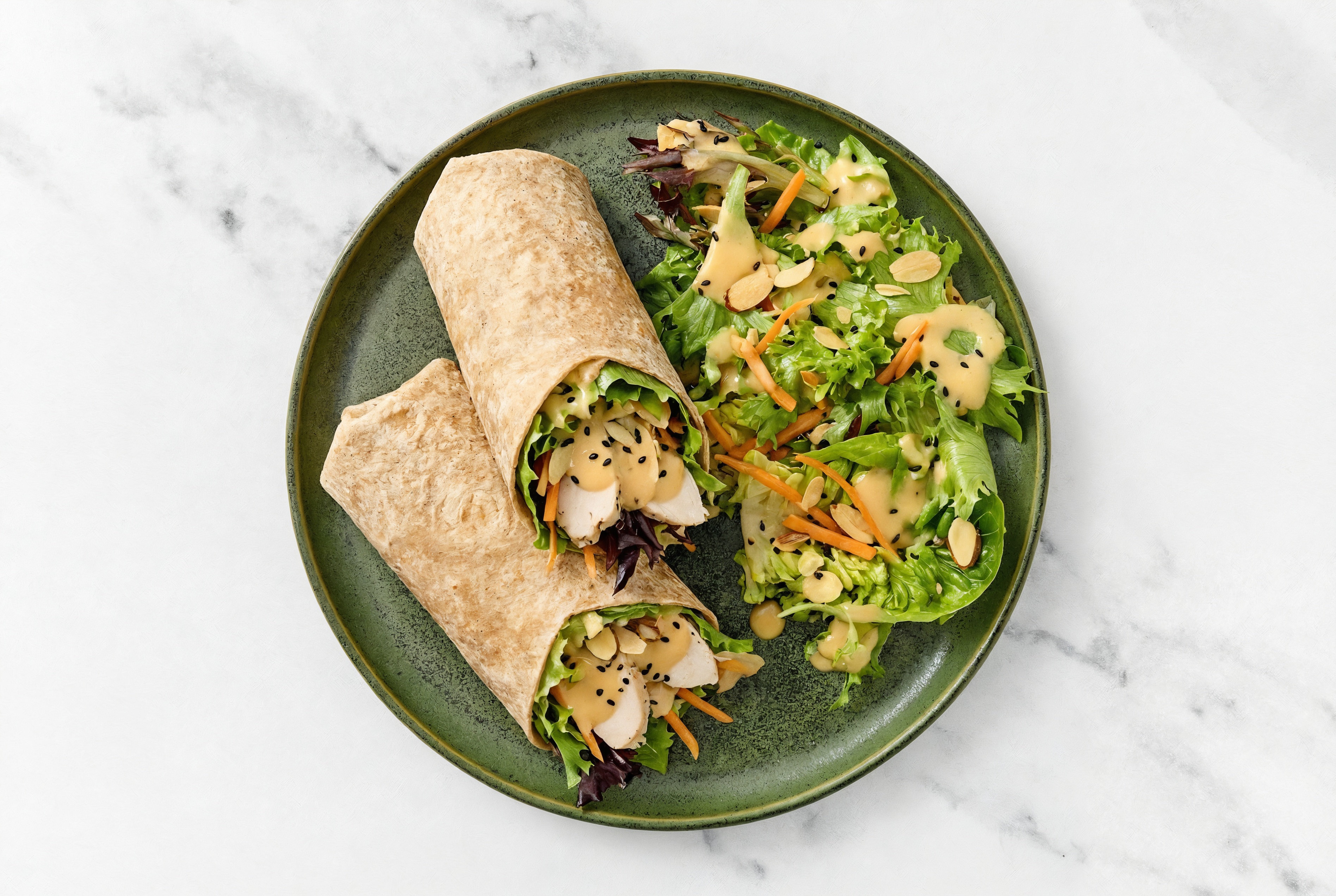 Roast Chicken + Little Gem Salad Wrap