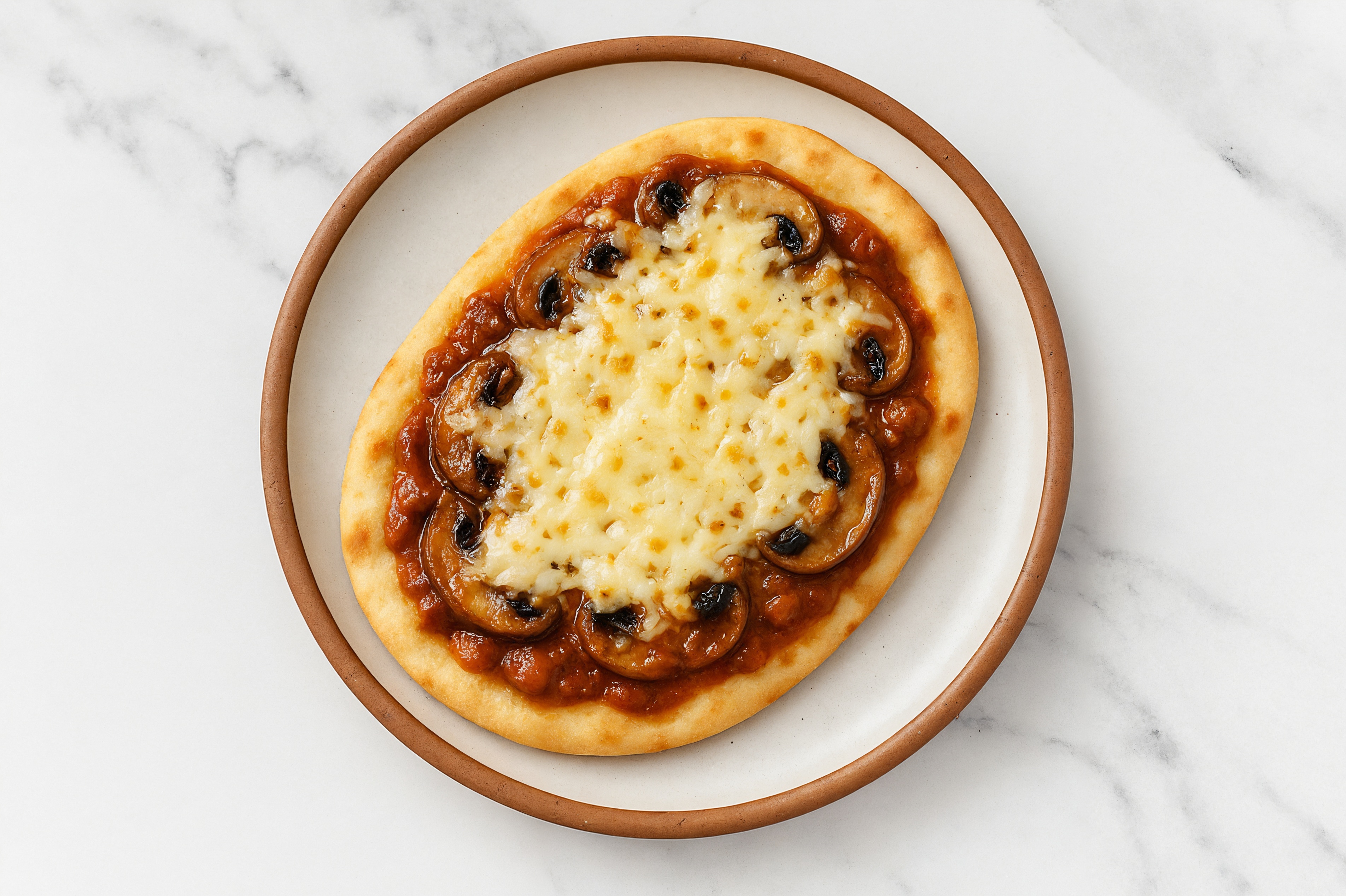 Cheezy Curried Mushroom Naan