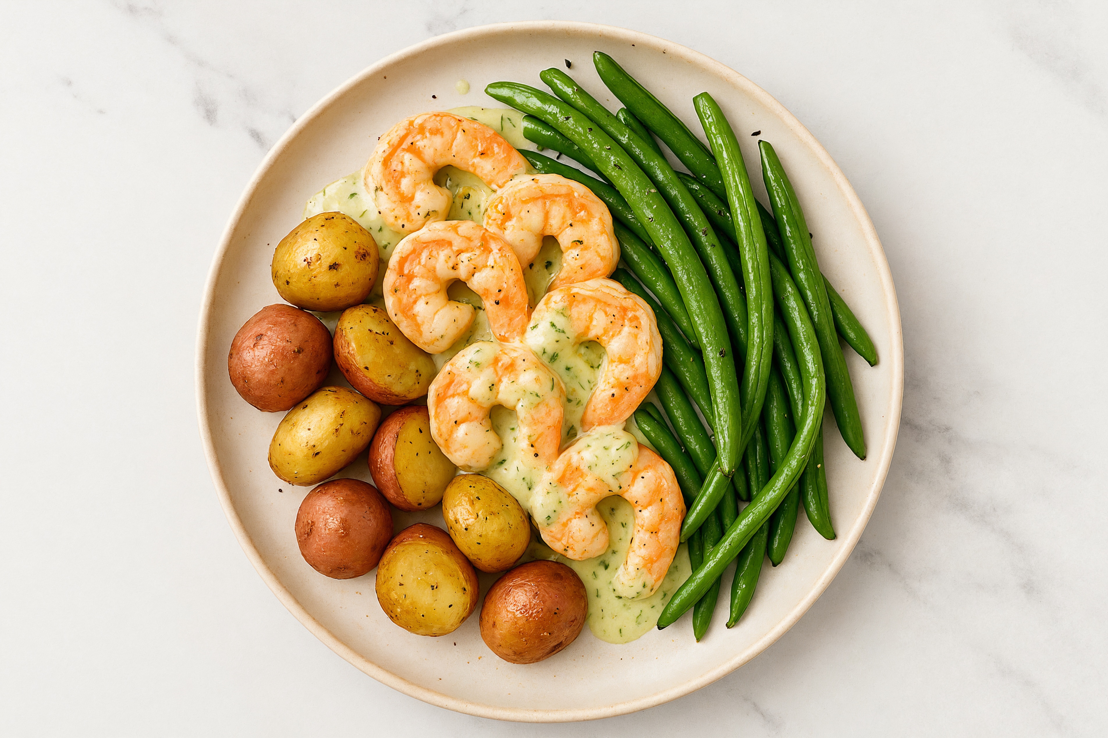 Creamy Dill Shrimp Potato Bowl