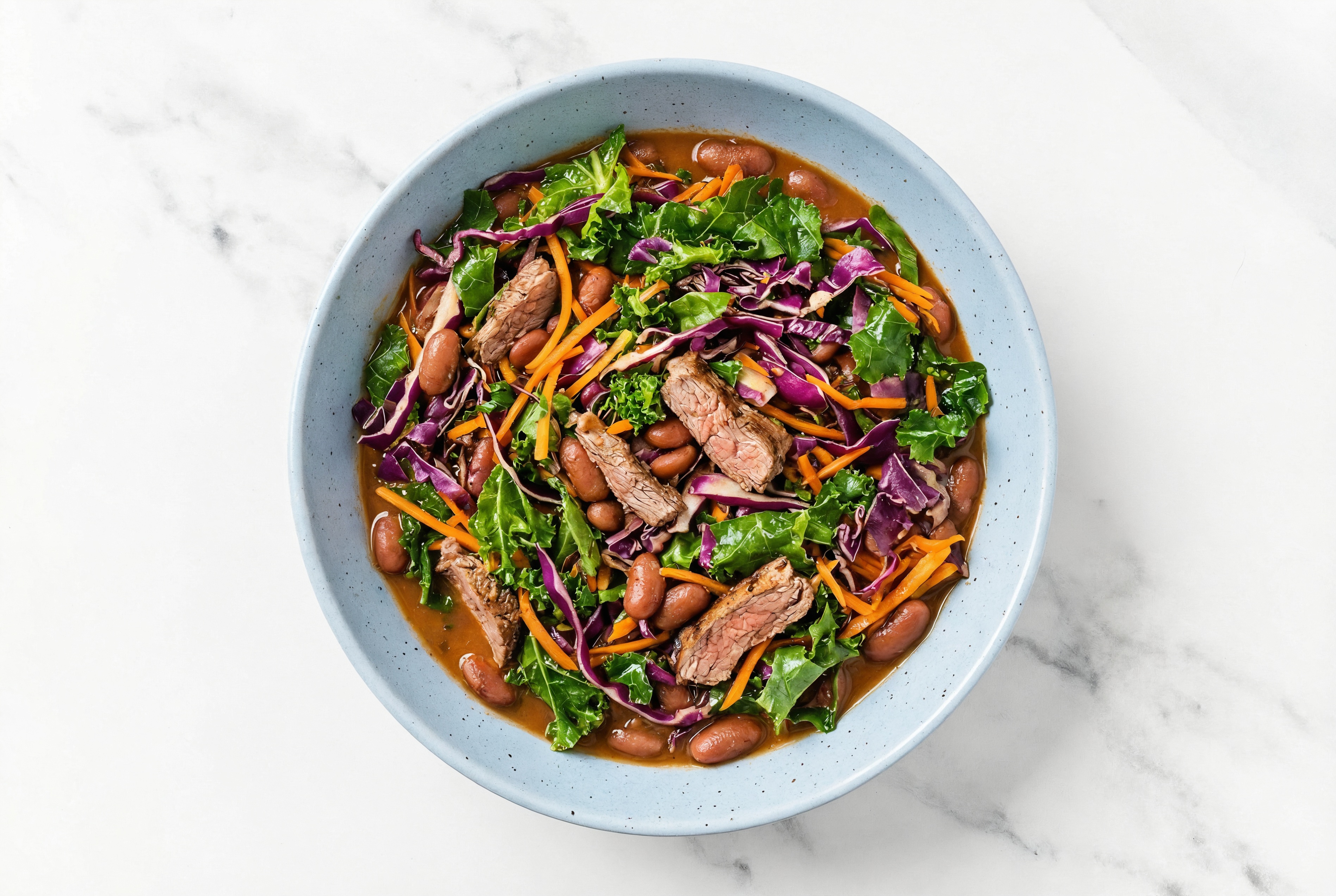 Creole Spiced Bison + Bean Veggie Bowl
