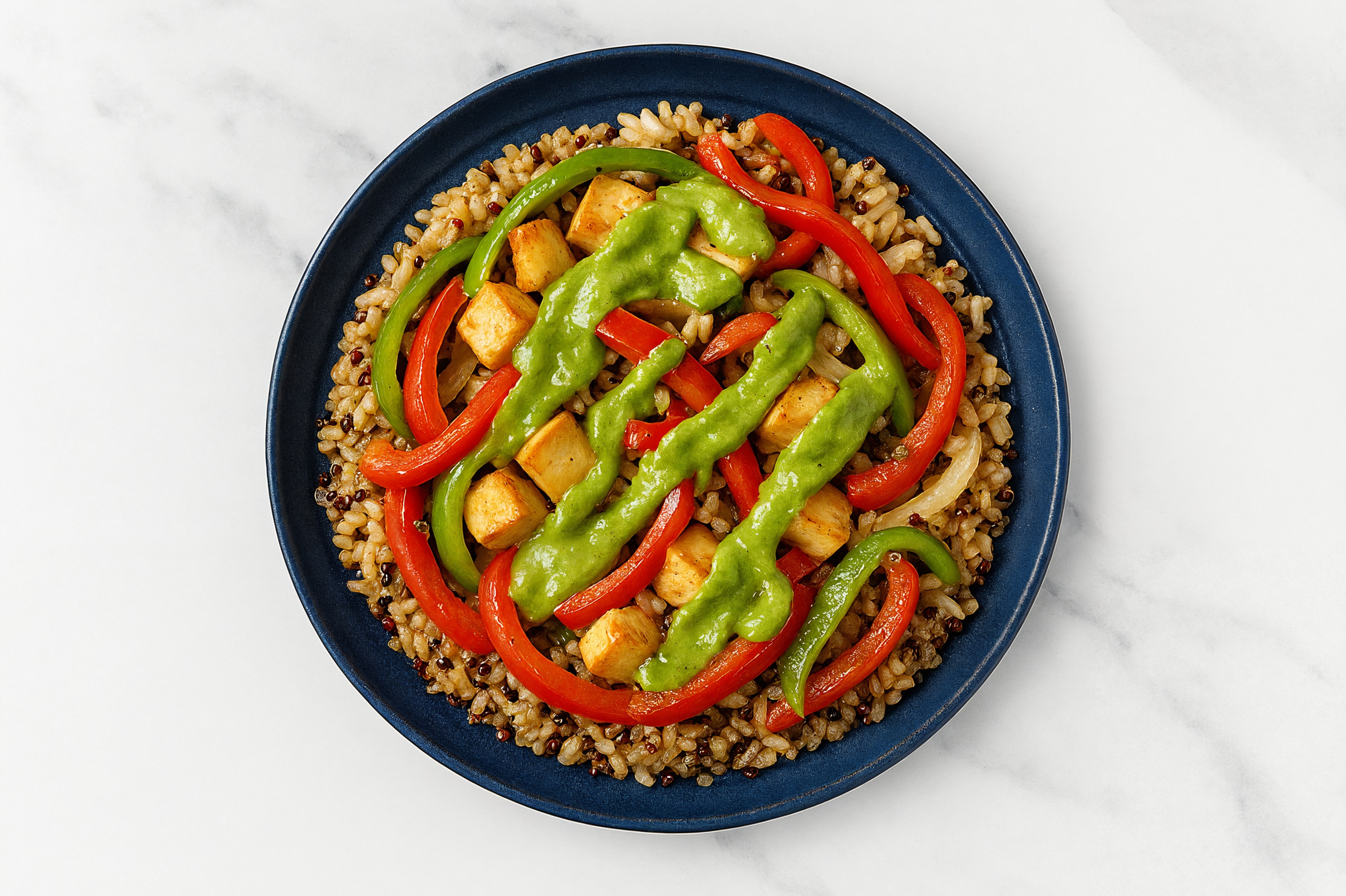 Extra Firm Tofu Fajita Bowl