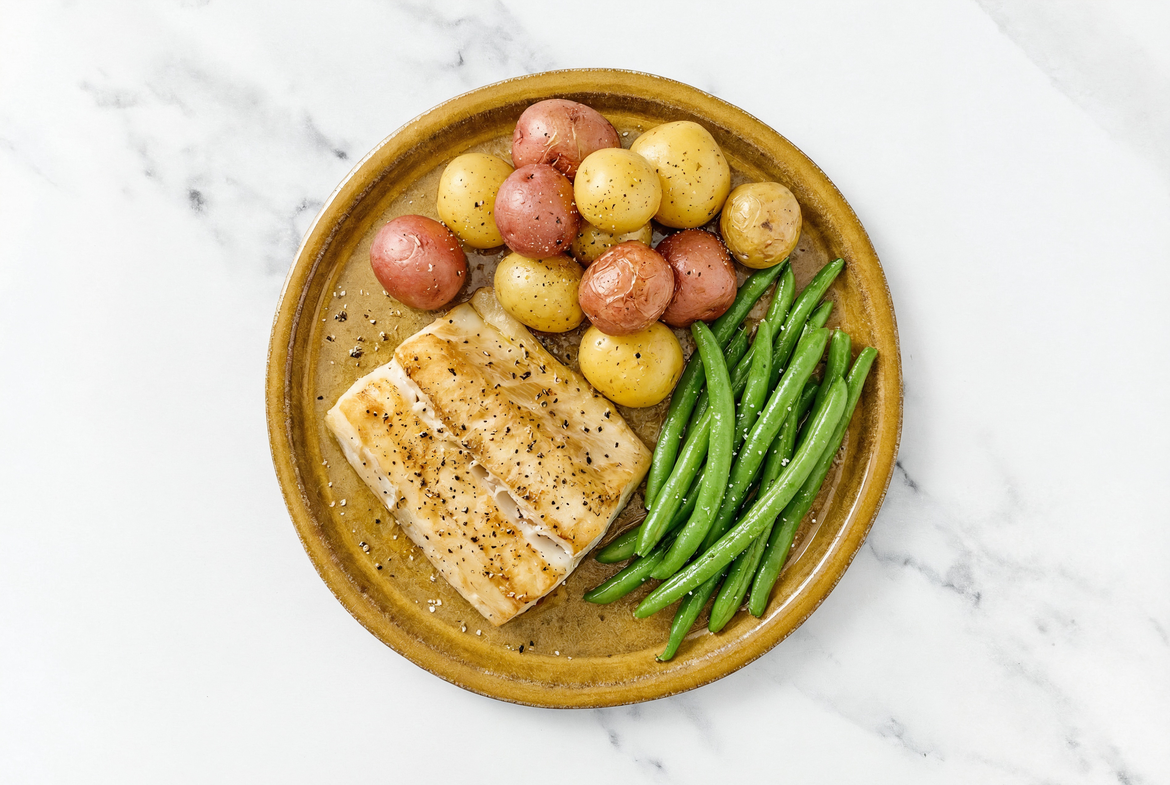 Hearty Roasted Honey Herb Barramundi with Baby Potatoes