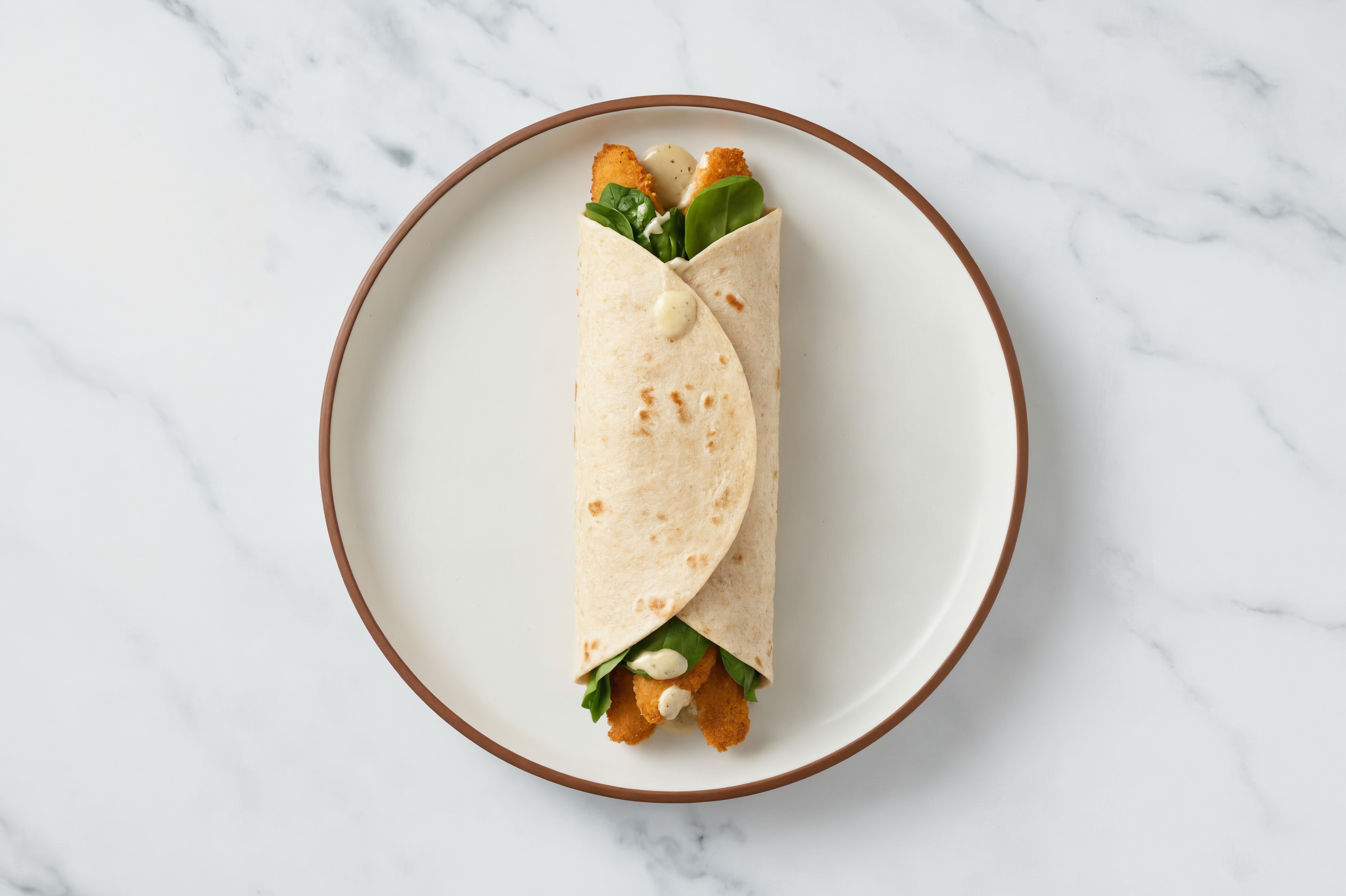 "Chicken" Tender & Spinach Wrap with Caesar