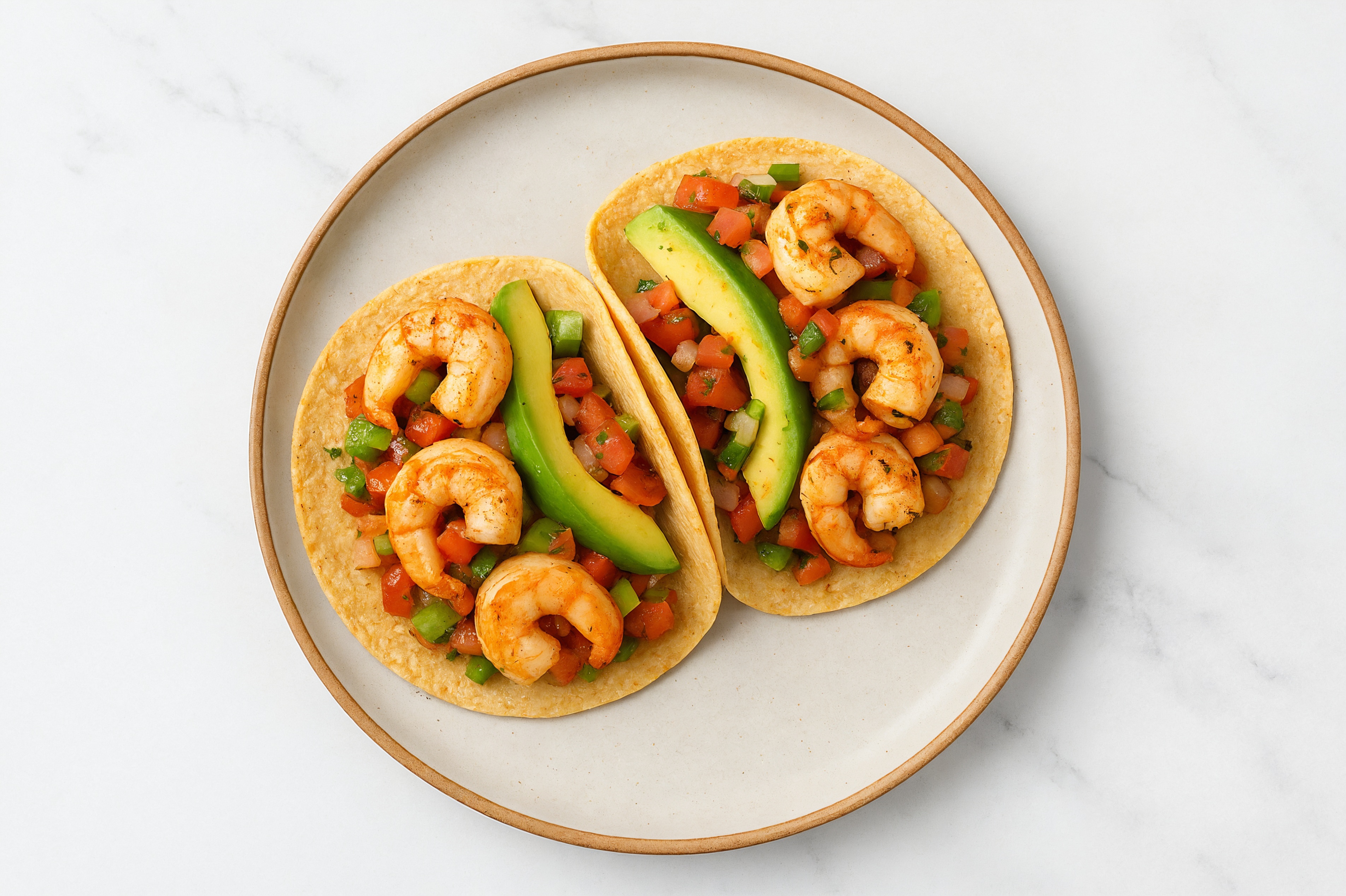 Herby Blackened Shrimp Tacos with Salsa