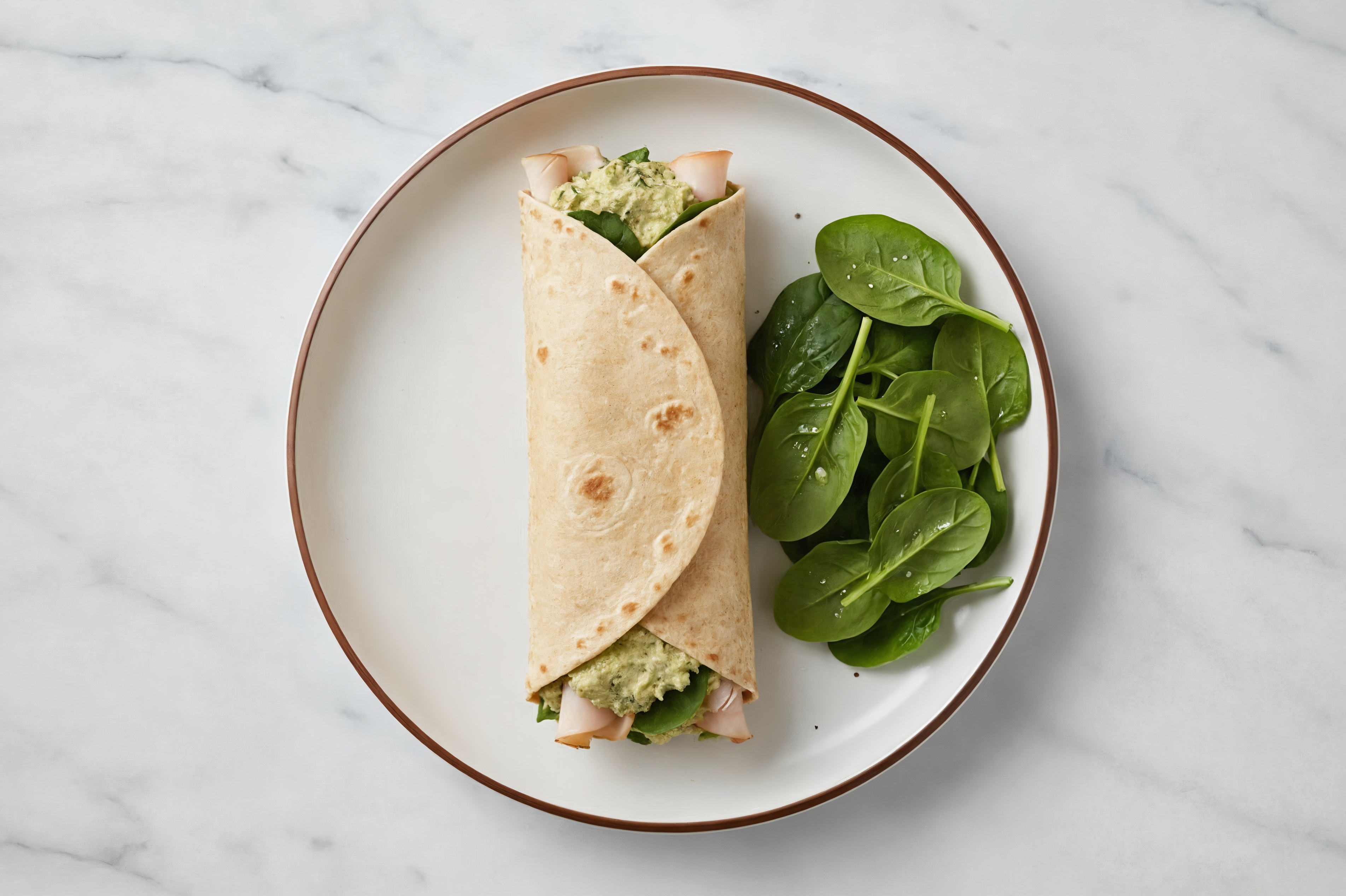 Spinach Artichoke Oven Roasted Turkey Breast Wrap