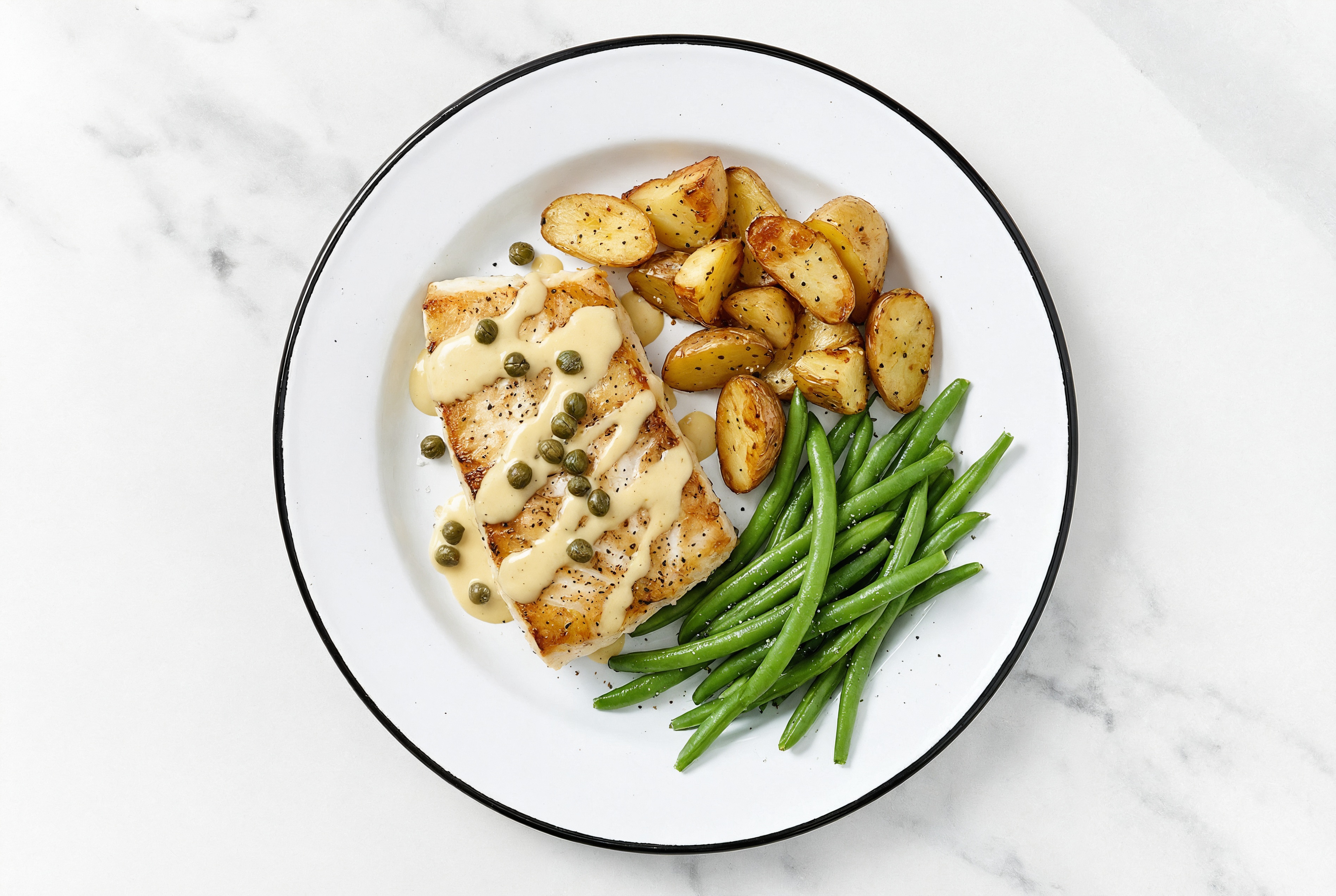 Niçoise-Inspired Halibut Veggie Bowl