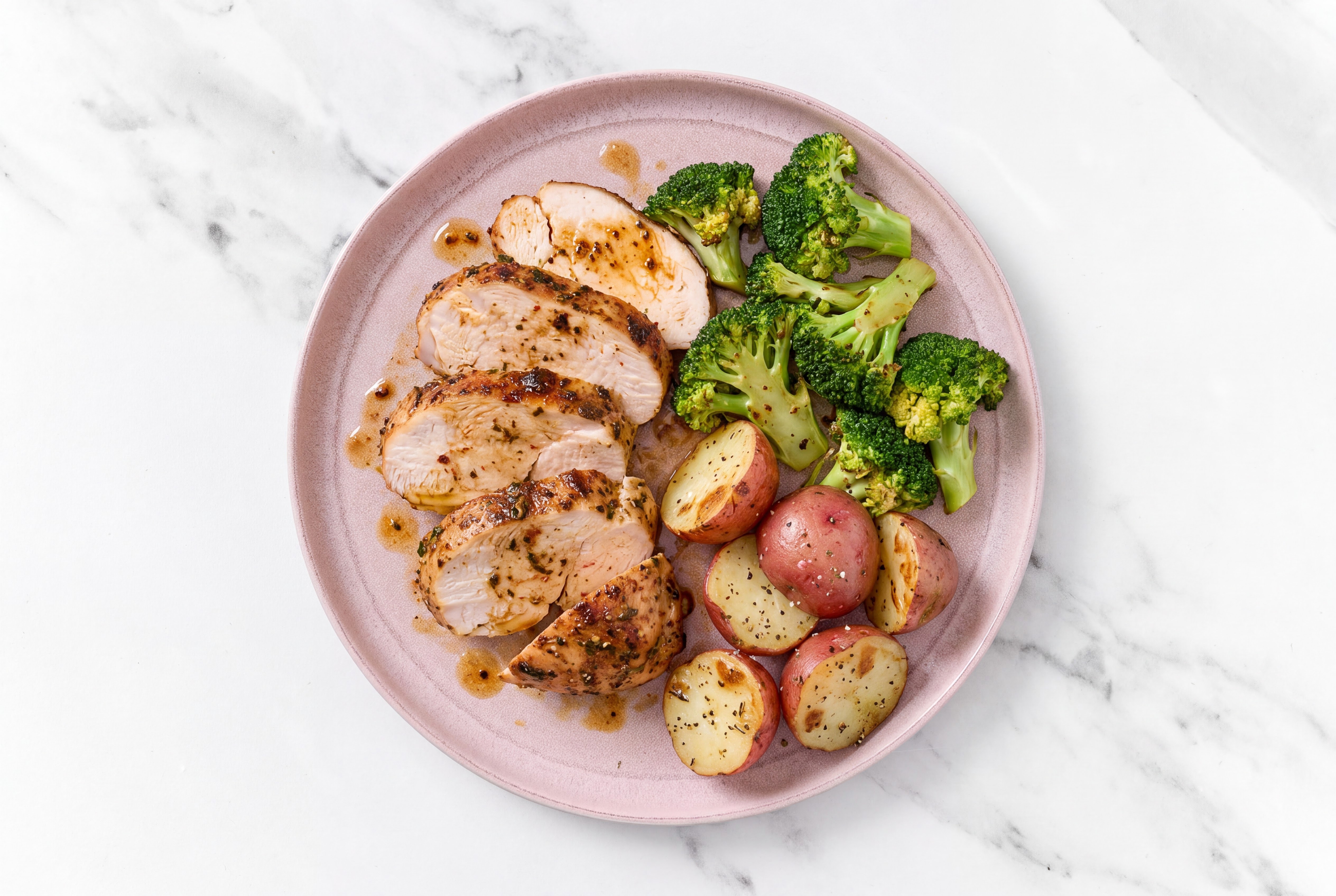 Turkey Tenderloin with Organic Broccoli + Potatoes