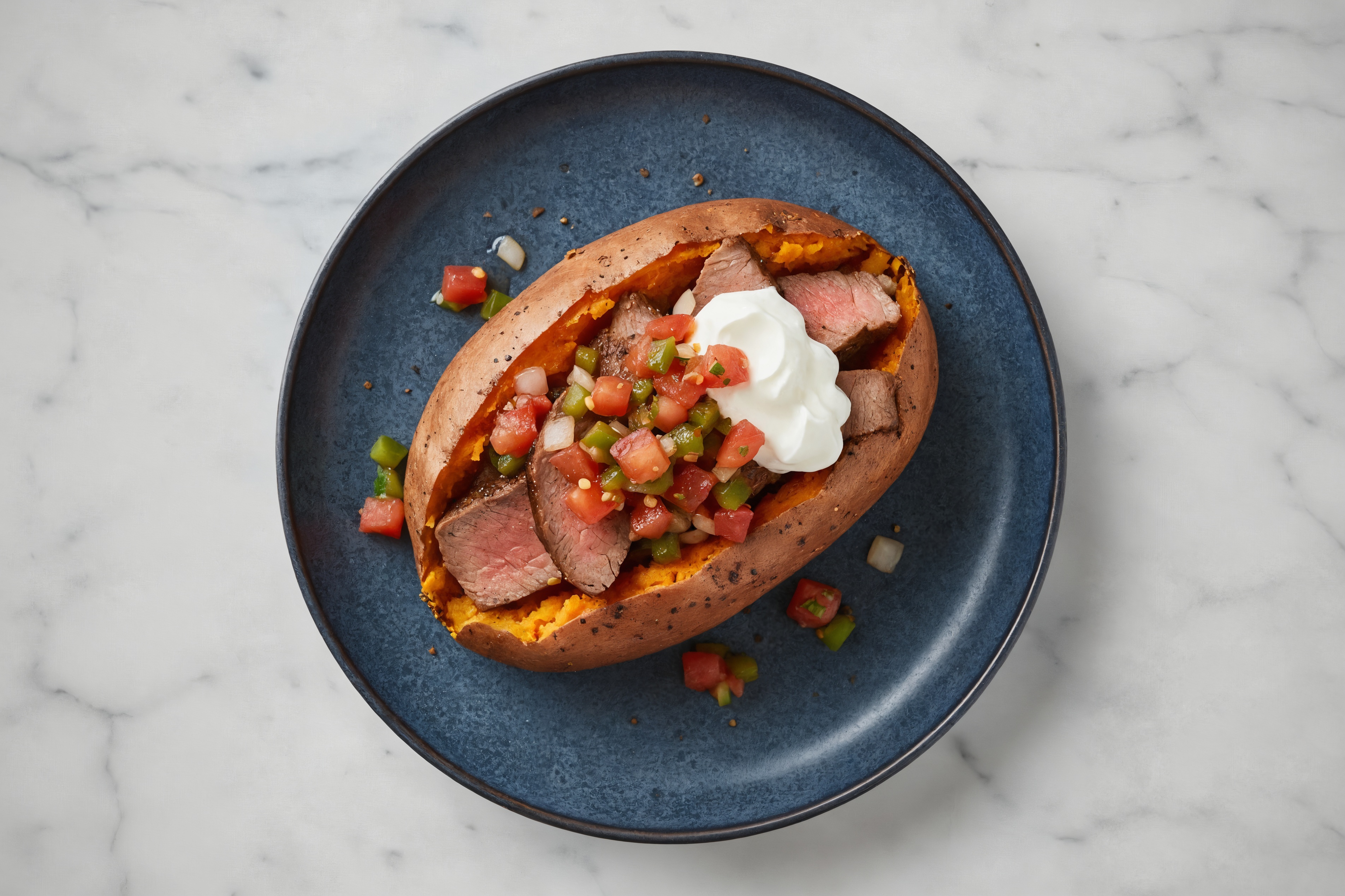 Loaded Mexican Steak Stuffed Sweet Potatoes