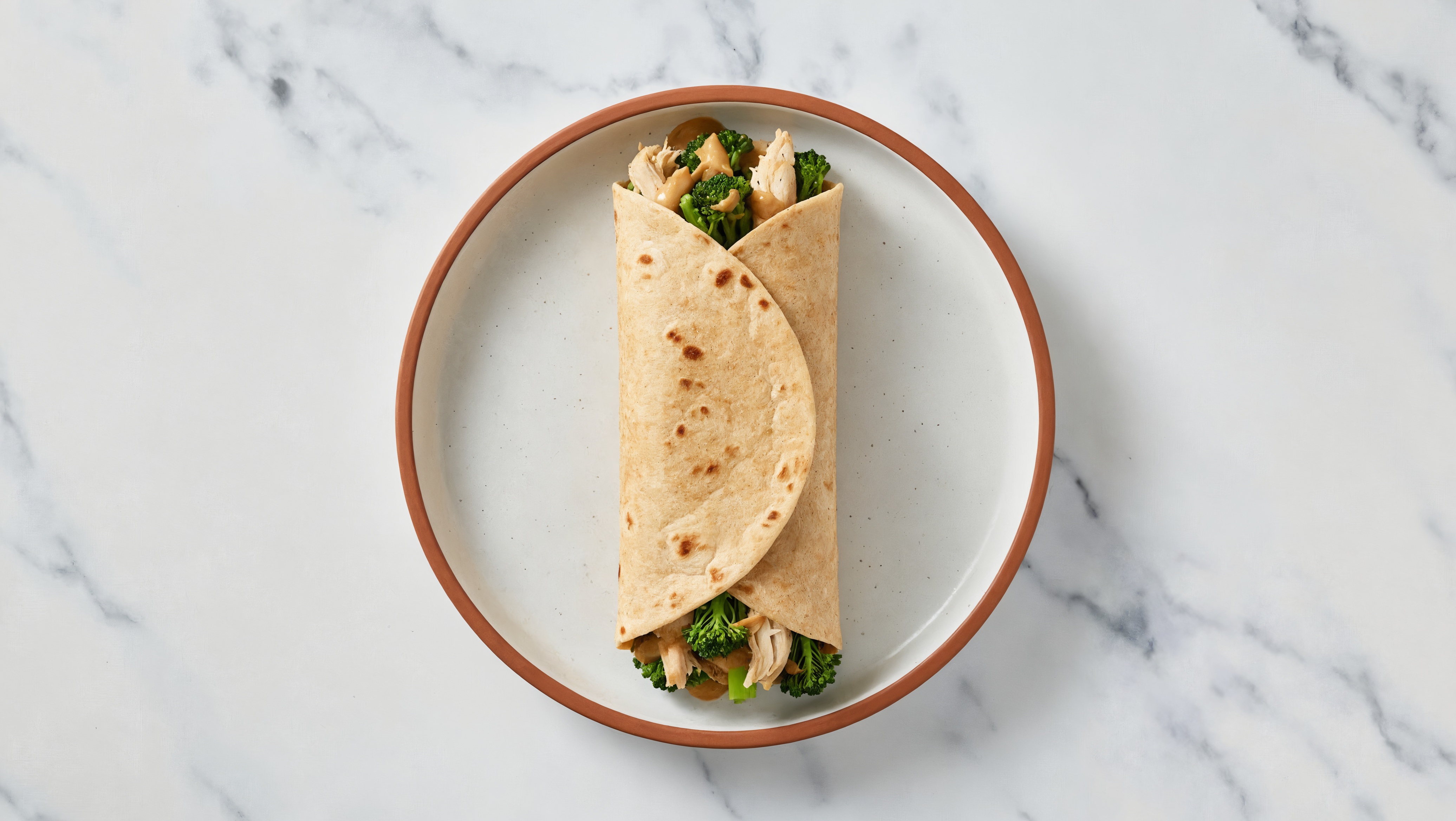 Chicken Broccoli Thai Peanut Wrap