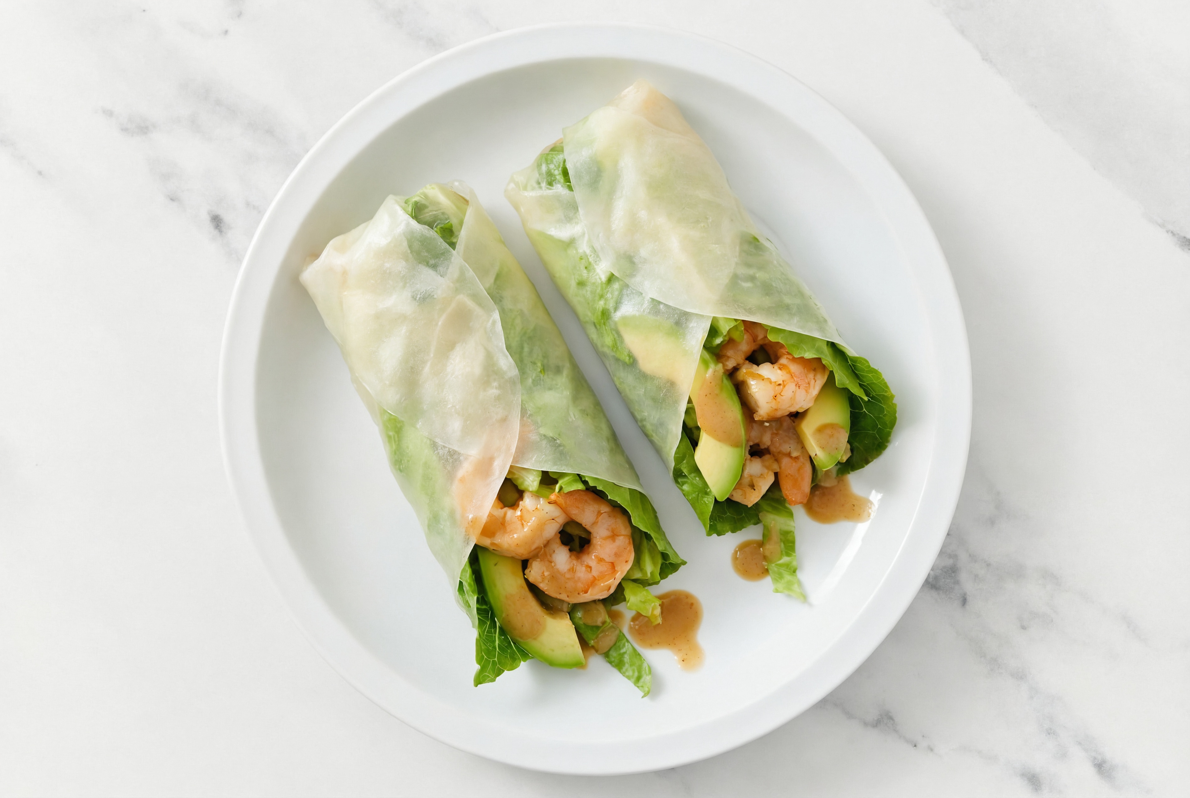 Gingery Ponzu Shrimp + Avocado Summer Rolls