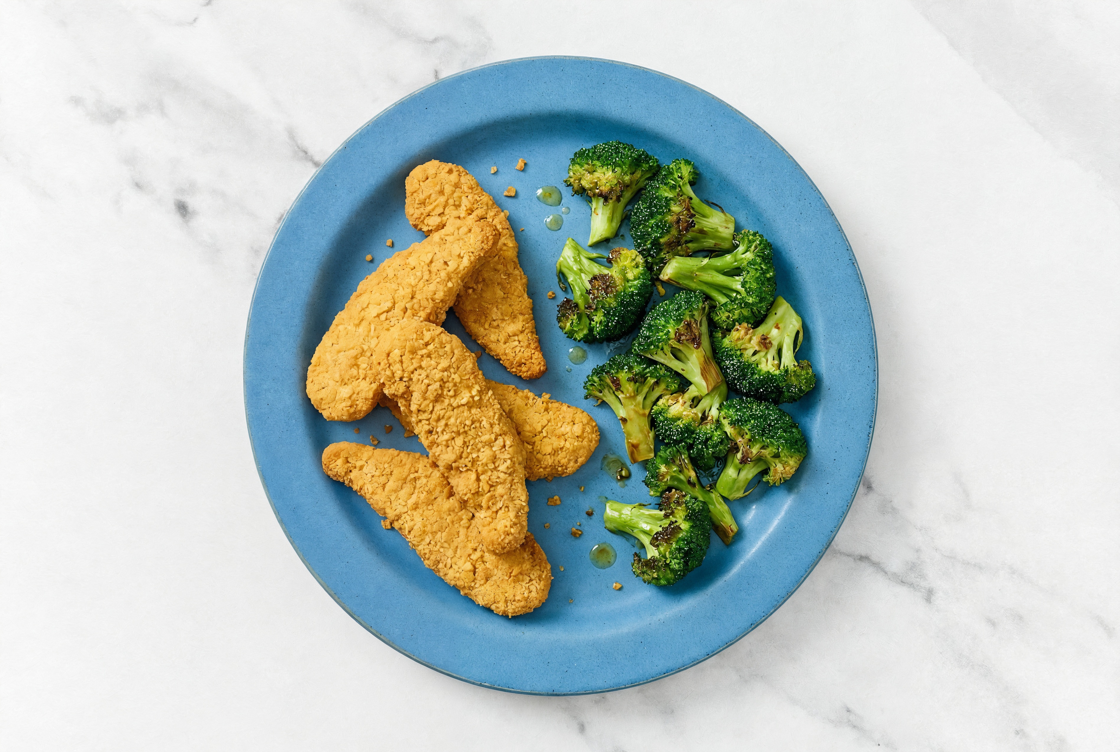 Plant-Based Chicken Tenders + Steamed Organic Broccoli