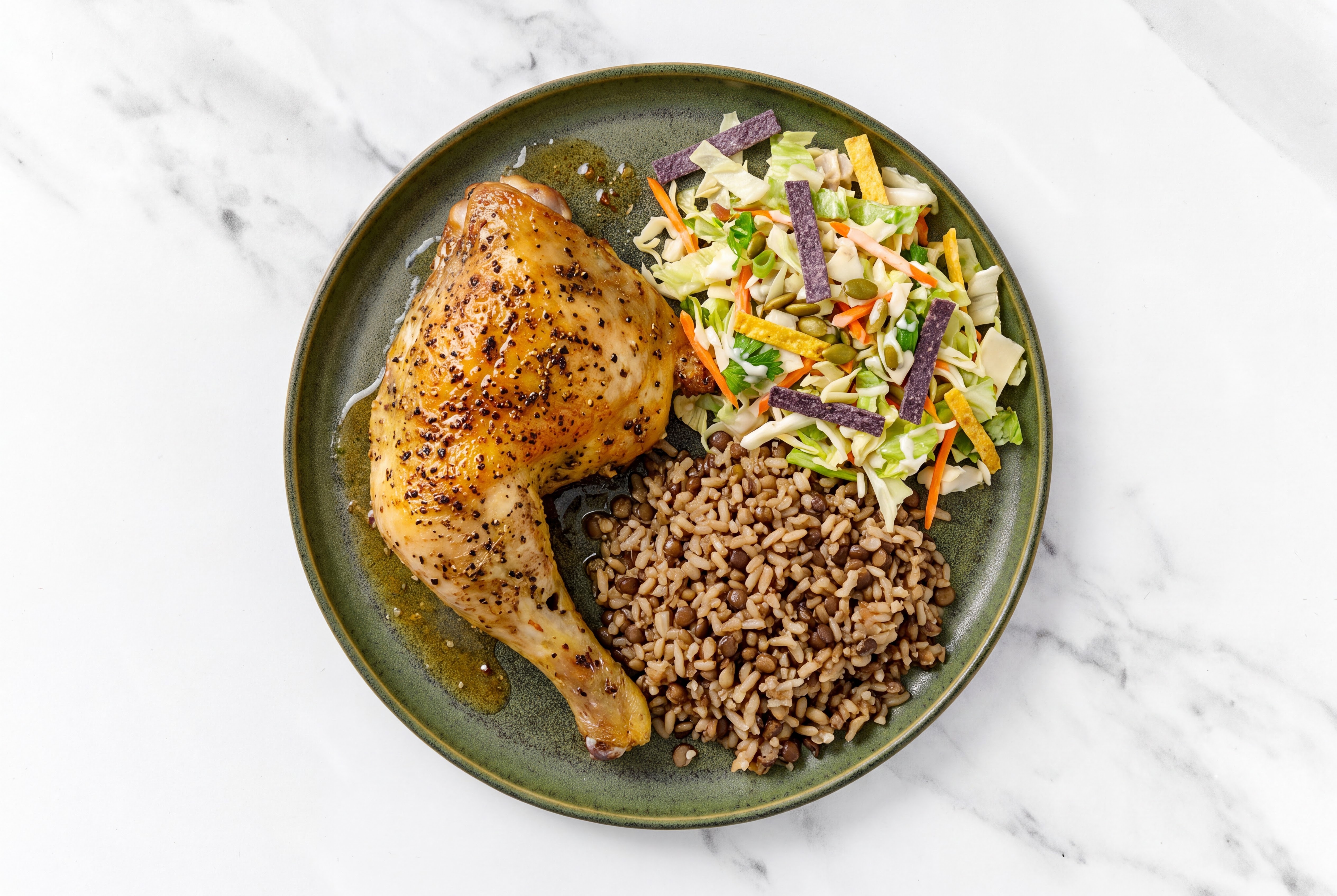 Juicy Lemon Pepper Chicken + Southwest Chopped Salad