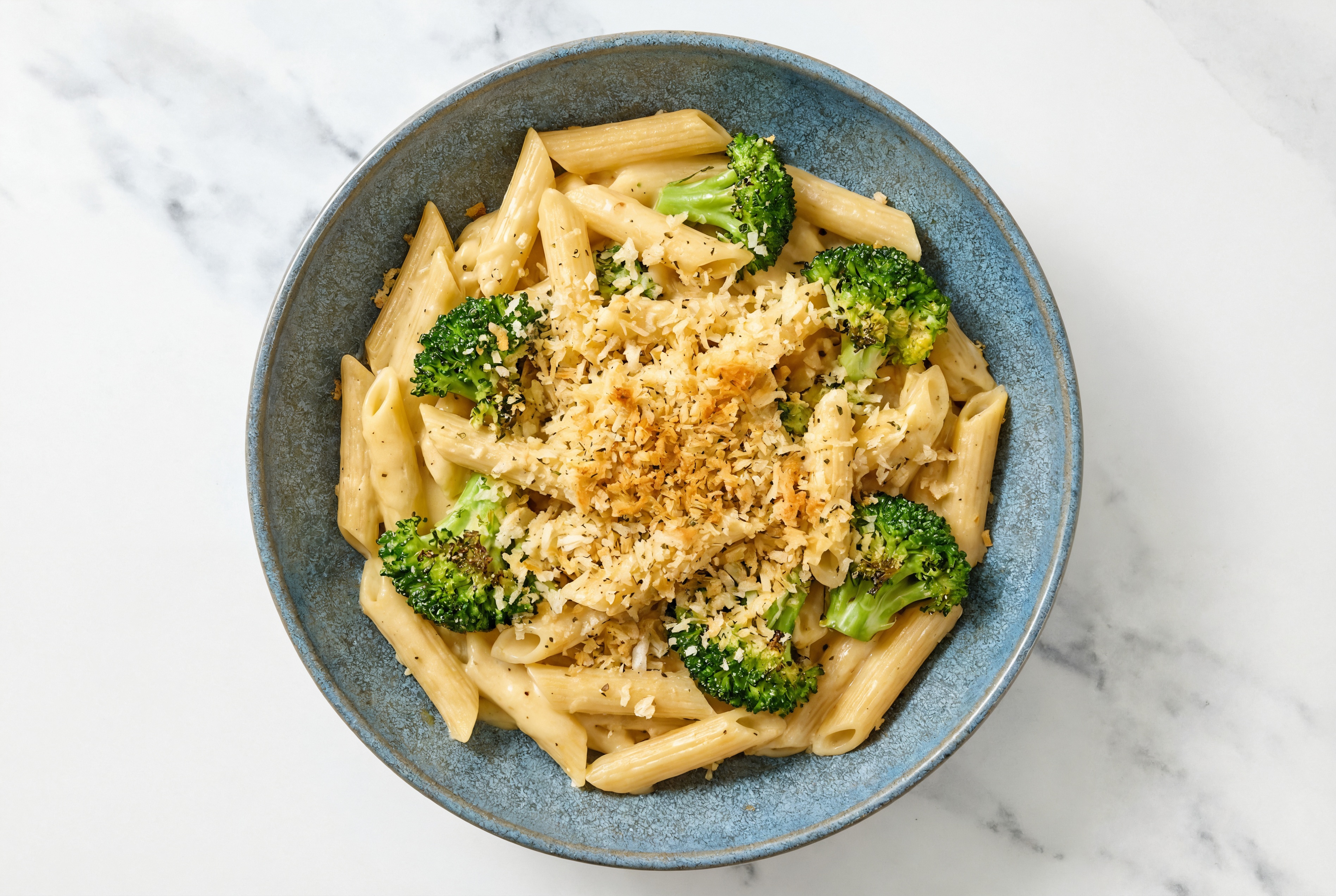 Herby Creamy Broccoli Florets Cheddar Baked Mac 'n Cheese