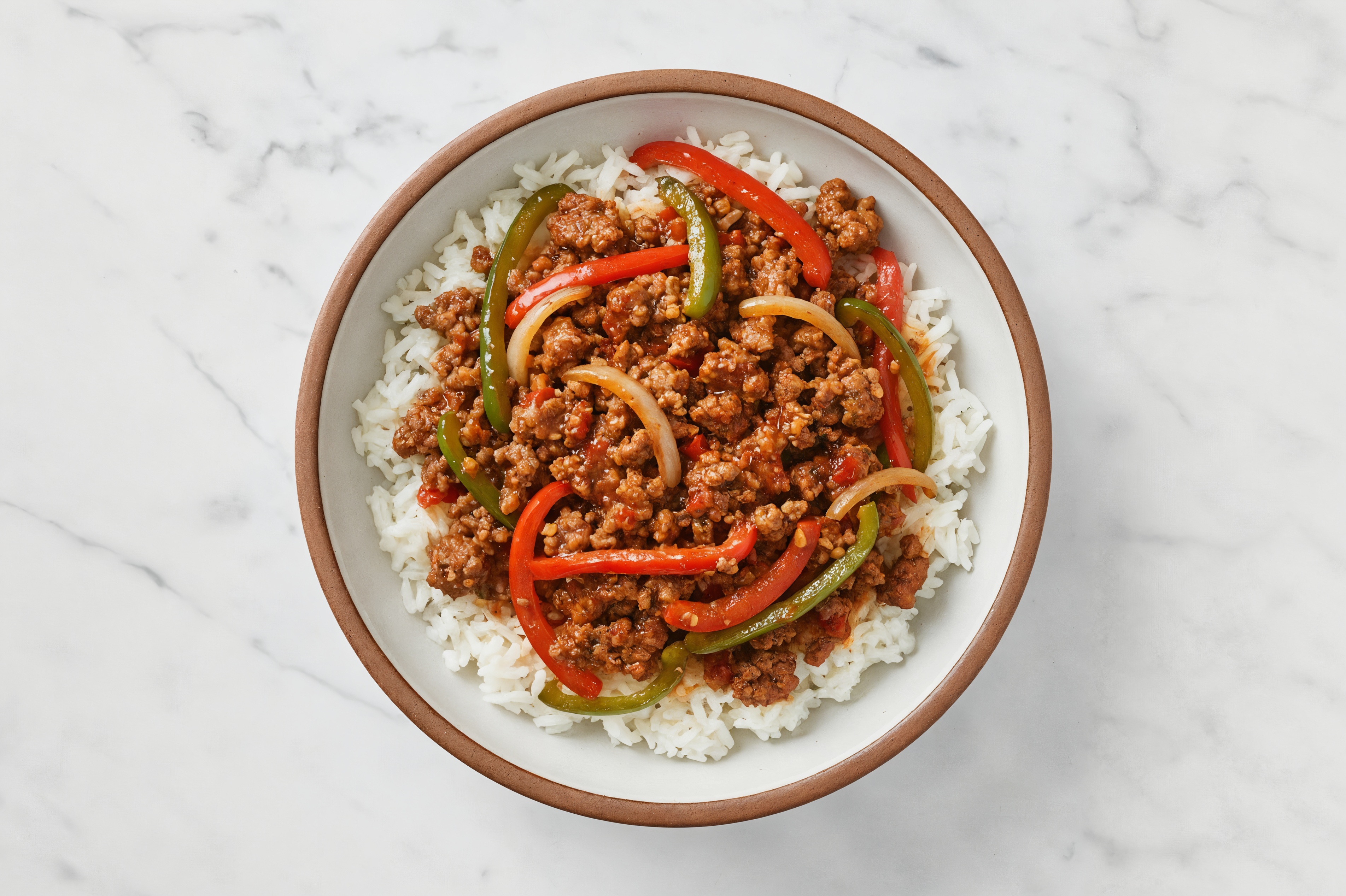 Savory Grass-Fed Beef Grounds + Sweet Chili Lime Pepper Bowl