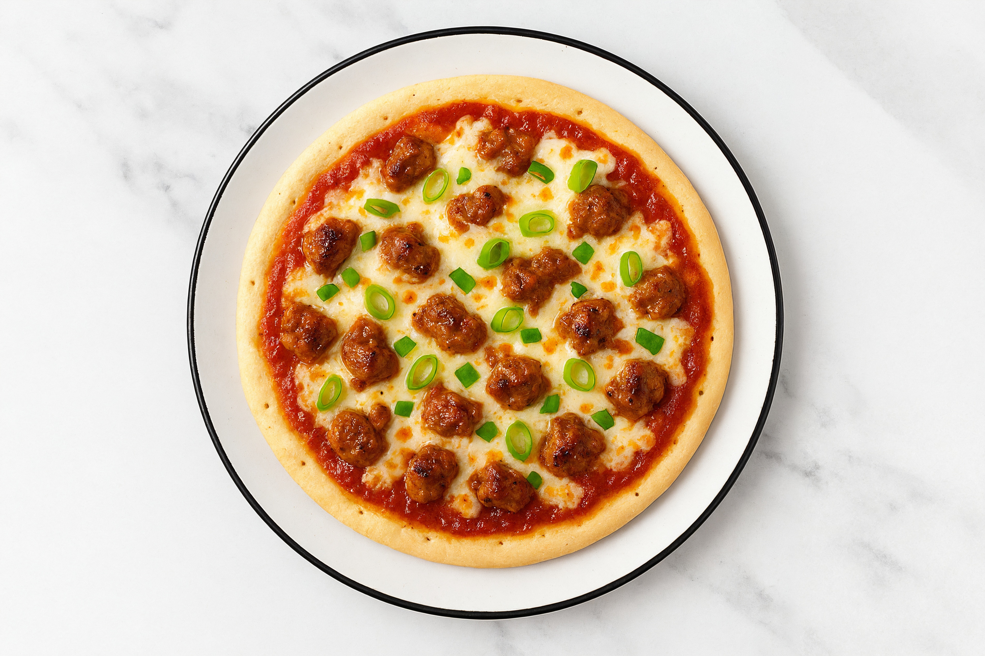 Classic Turkey Sausage Gluten-Free Pizza with Scallions