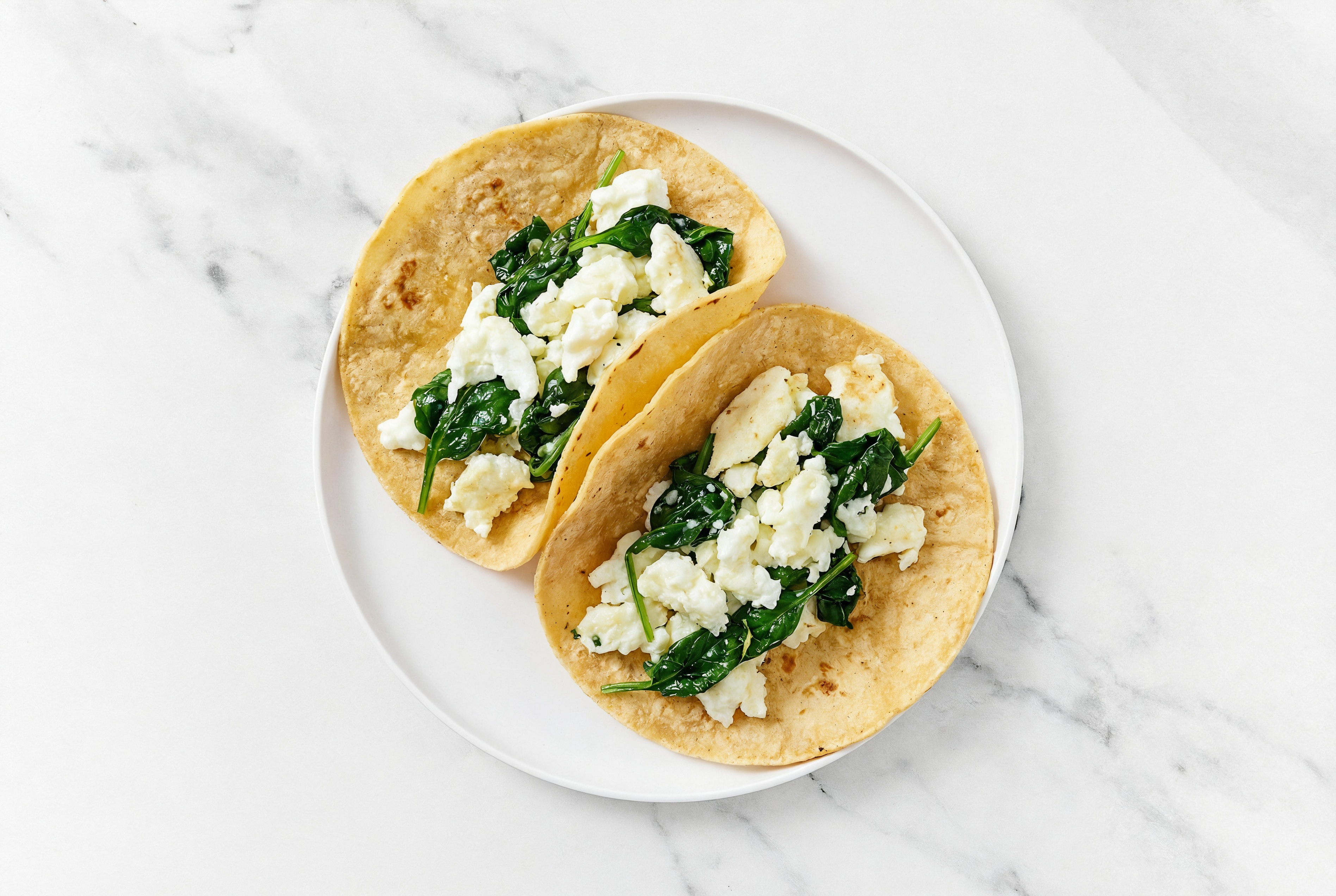 Spinach Egg White Tacos
