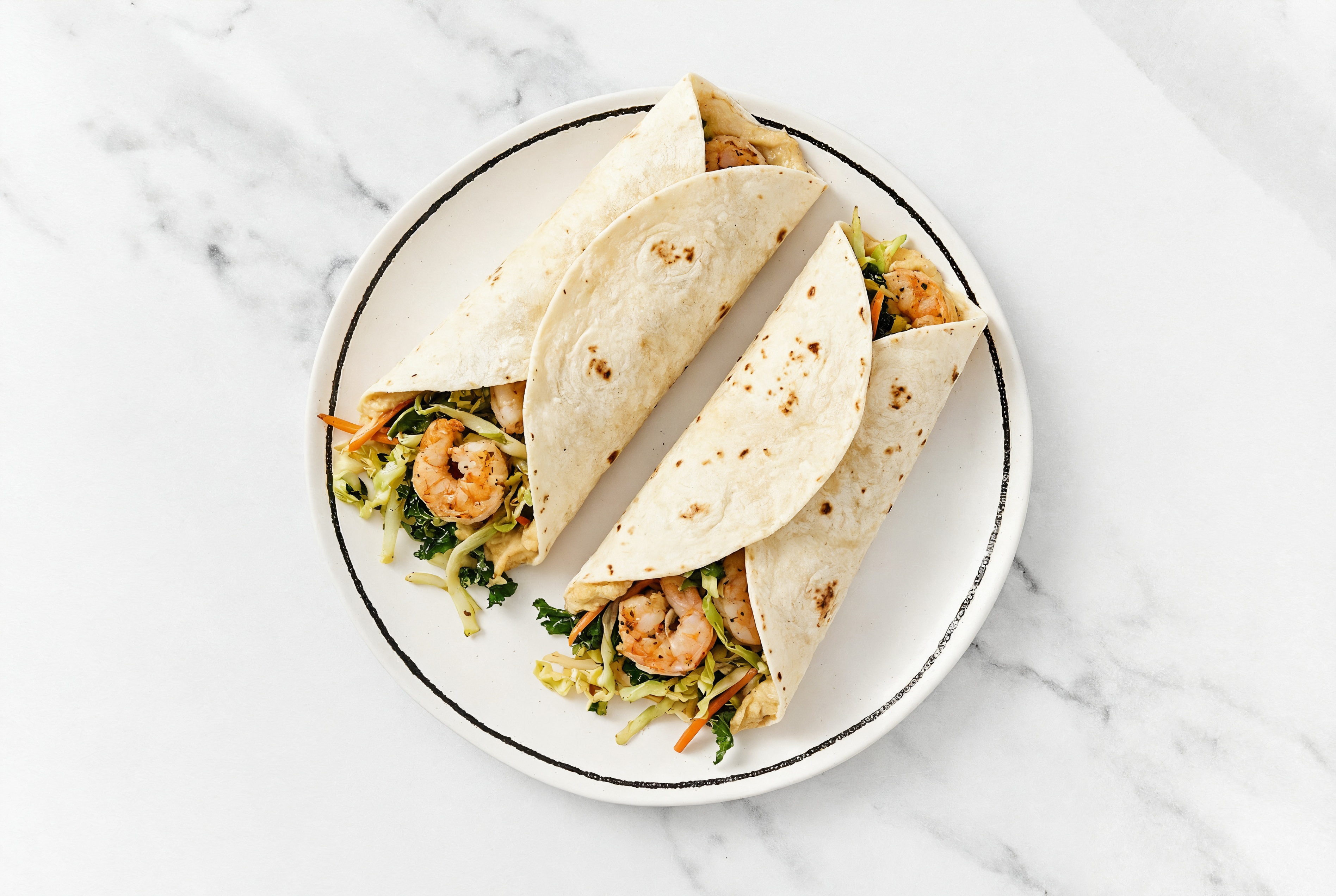  Gulf Shrimp + French Onion Hummus Wrap