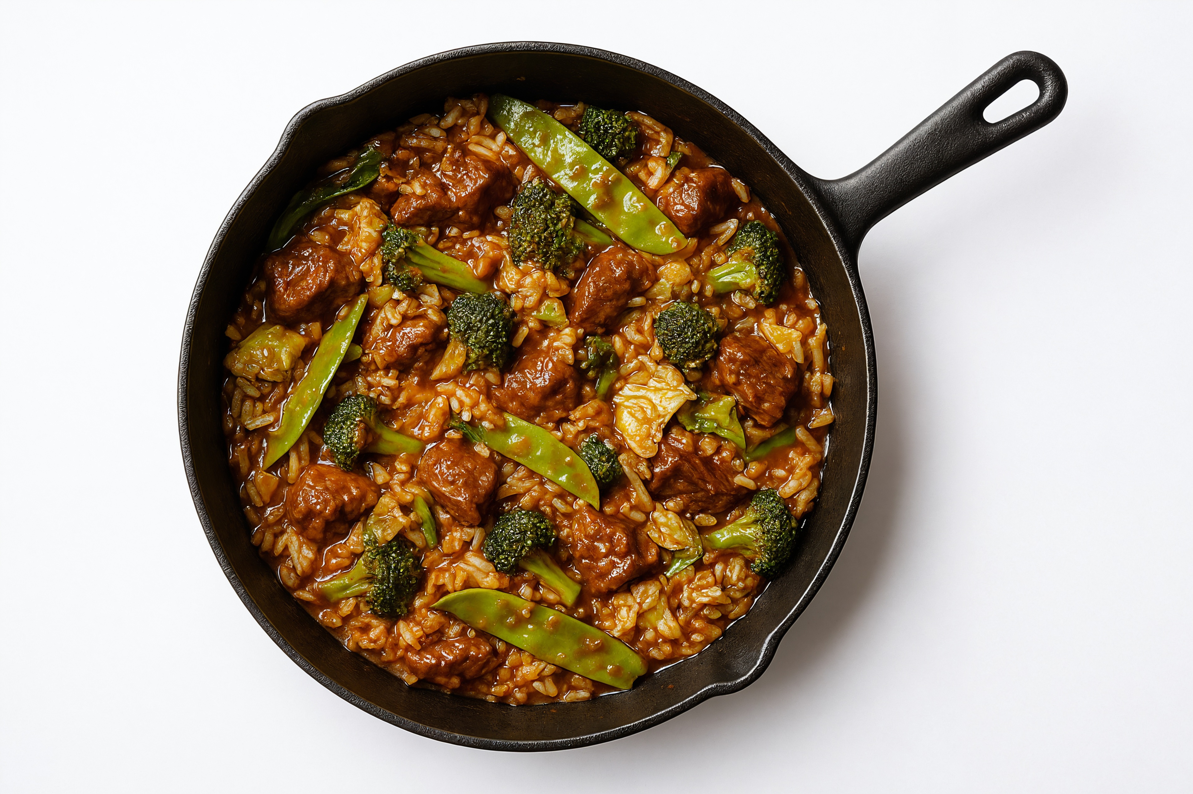 Sesame Ginger Bok Choy + Bison Stir-Fry with Long Grain White Rice