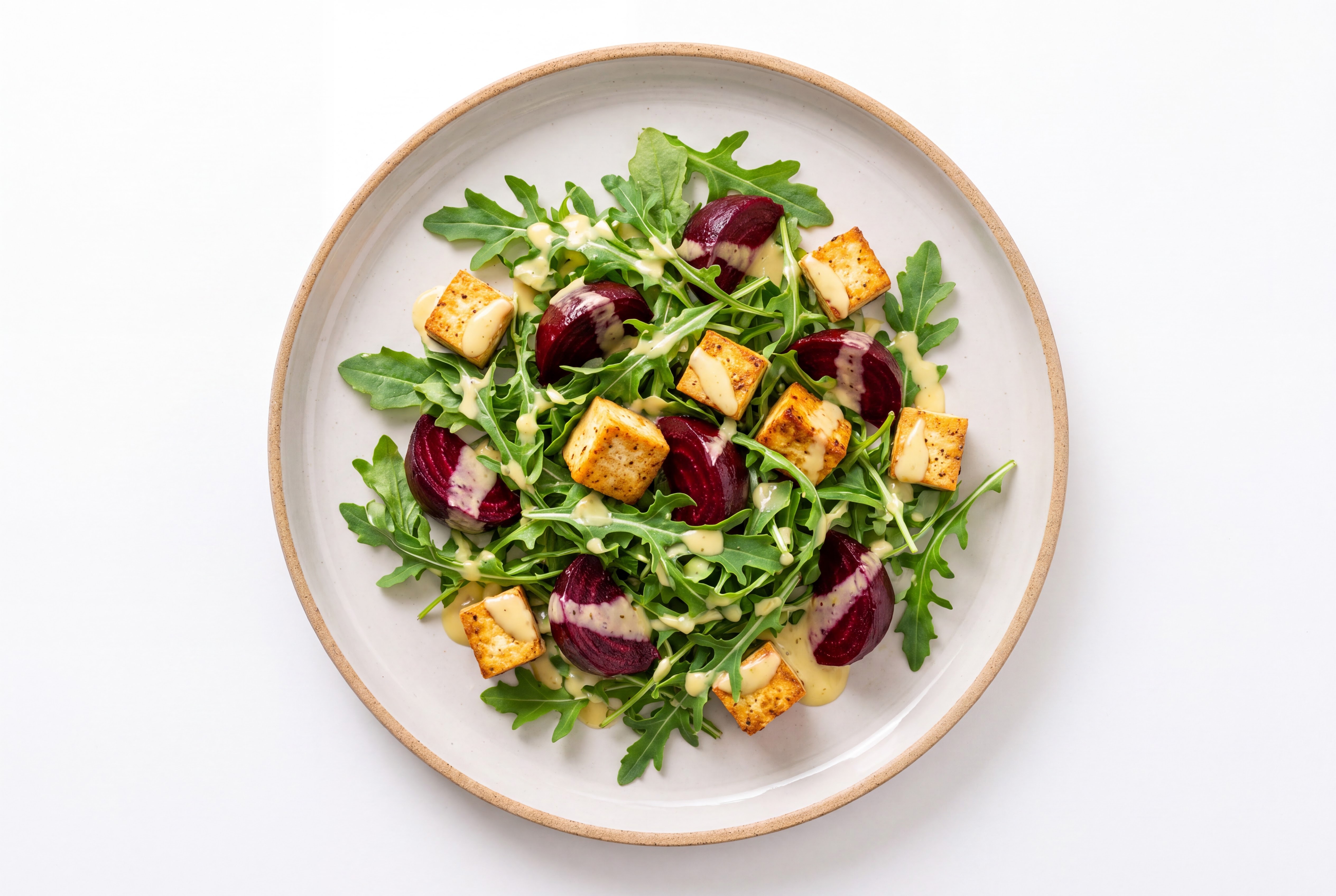 Beet + Crisp Tofu Salad
