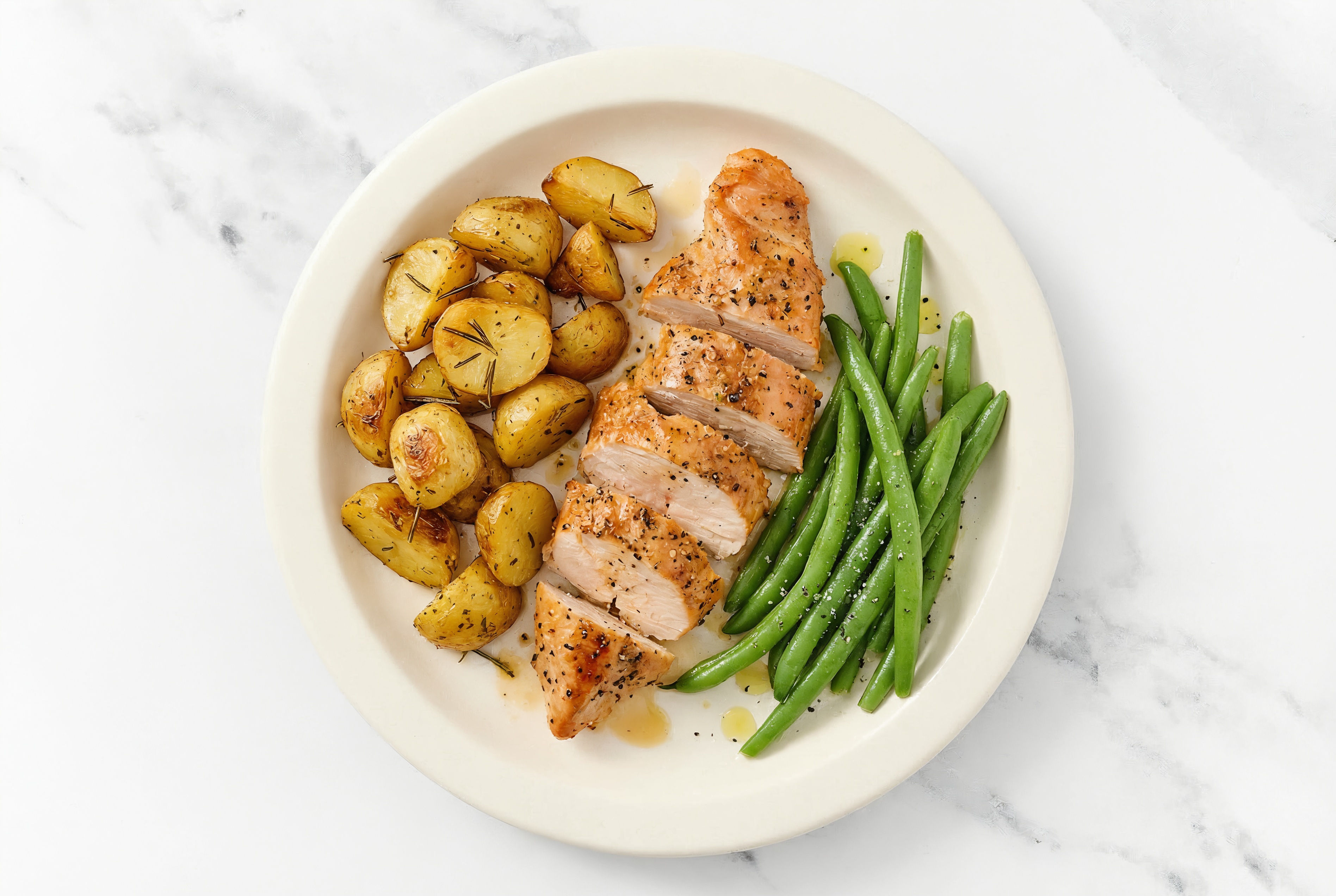 Herby Garlicky Turkey Tenderloin + Rosemary Potatoes