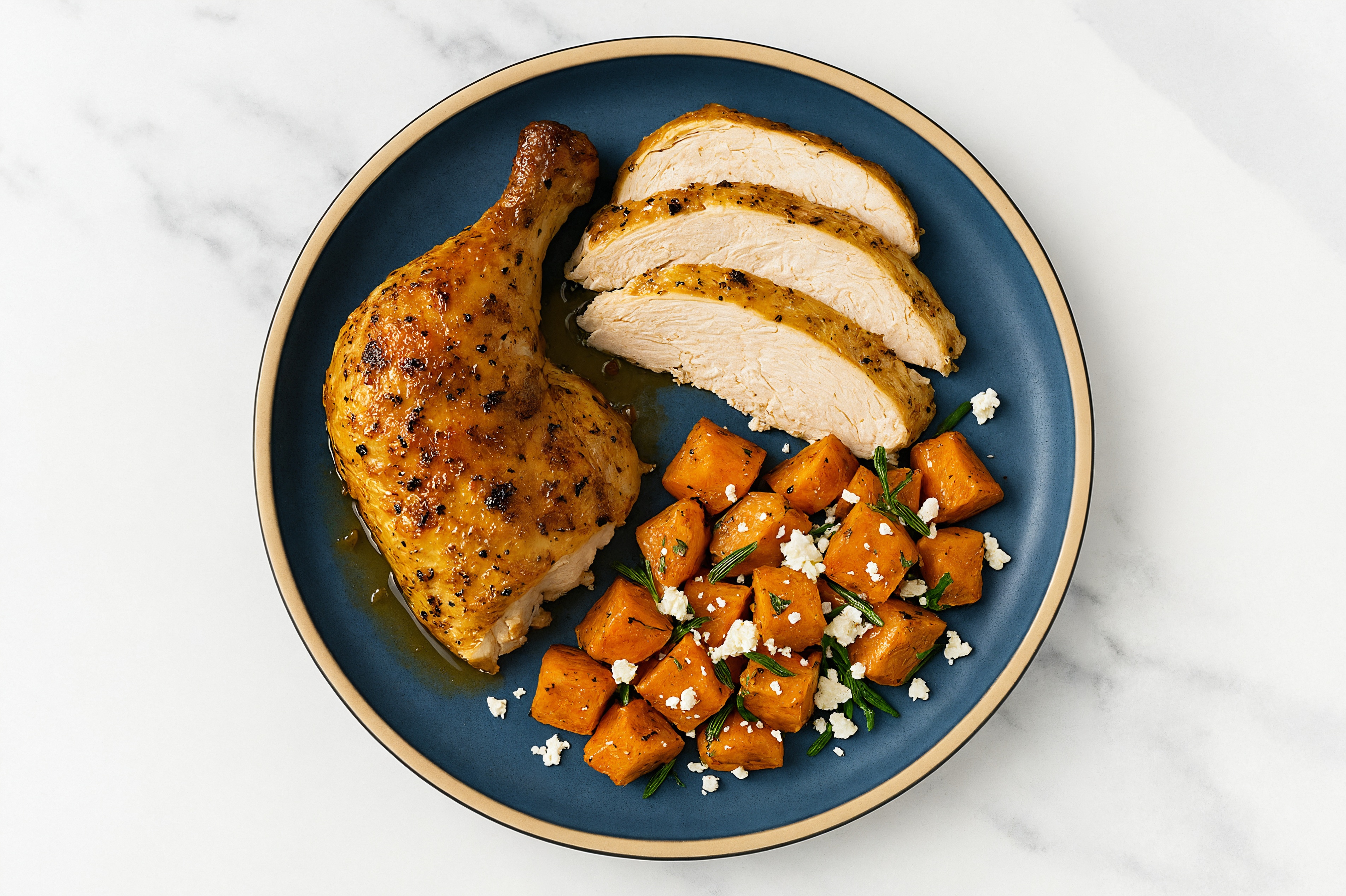 Hearty Lemon Pepper Chicken + Rosemary Roasted Taters