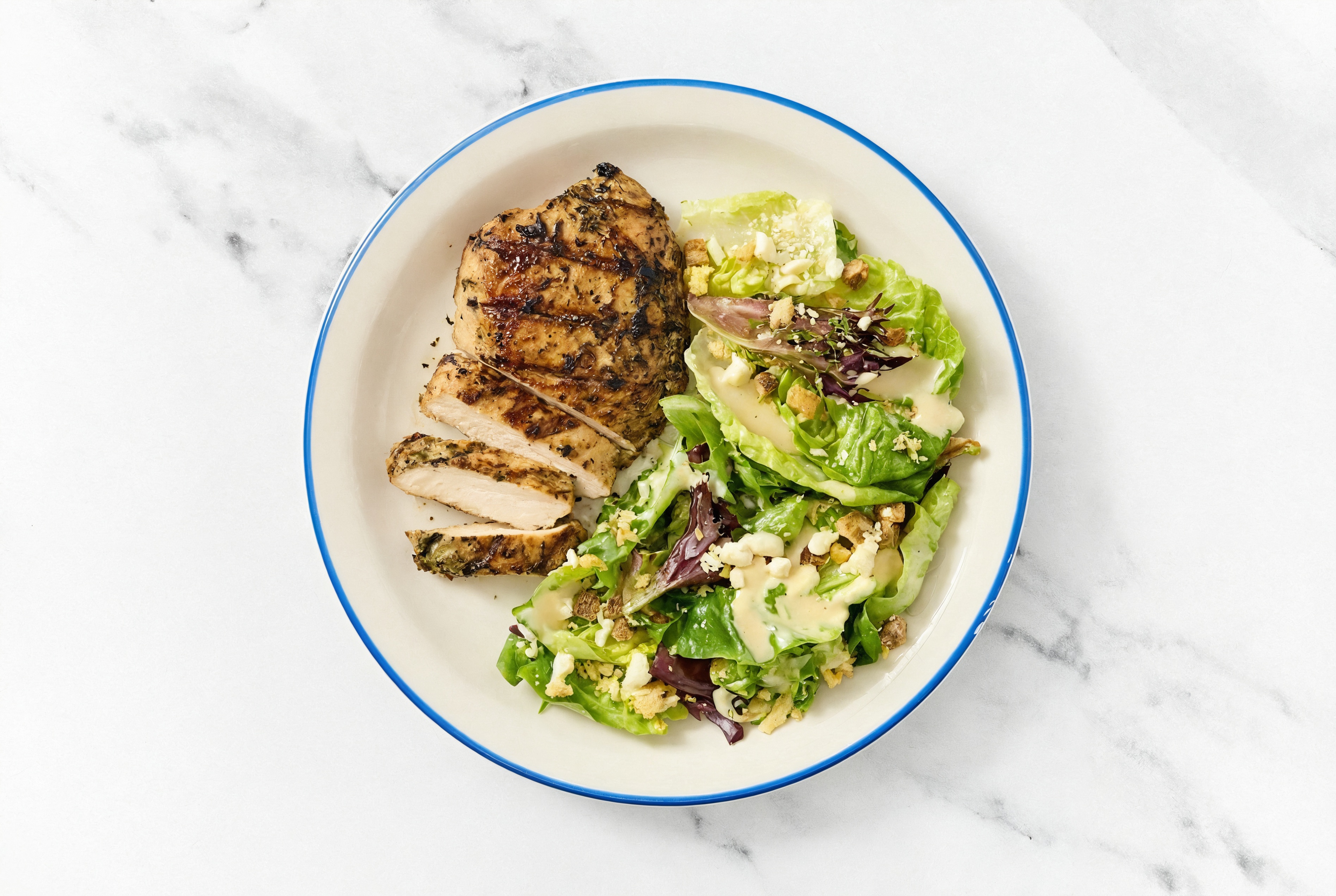  Extra Quick Mediterranean Grilled Chicken Breast Little Gem Salad
