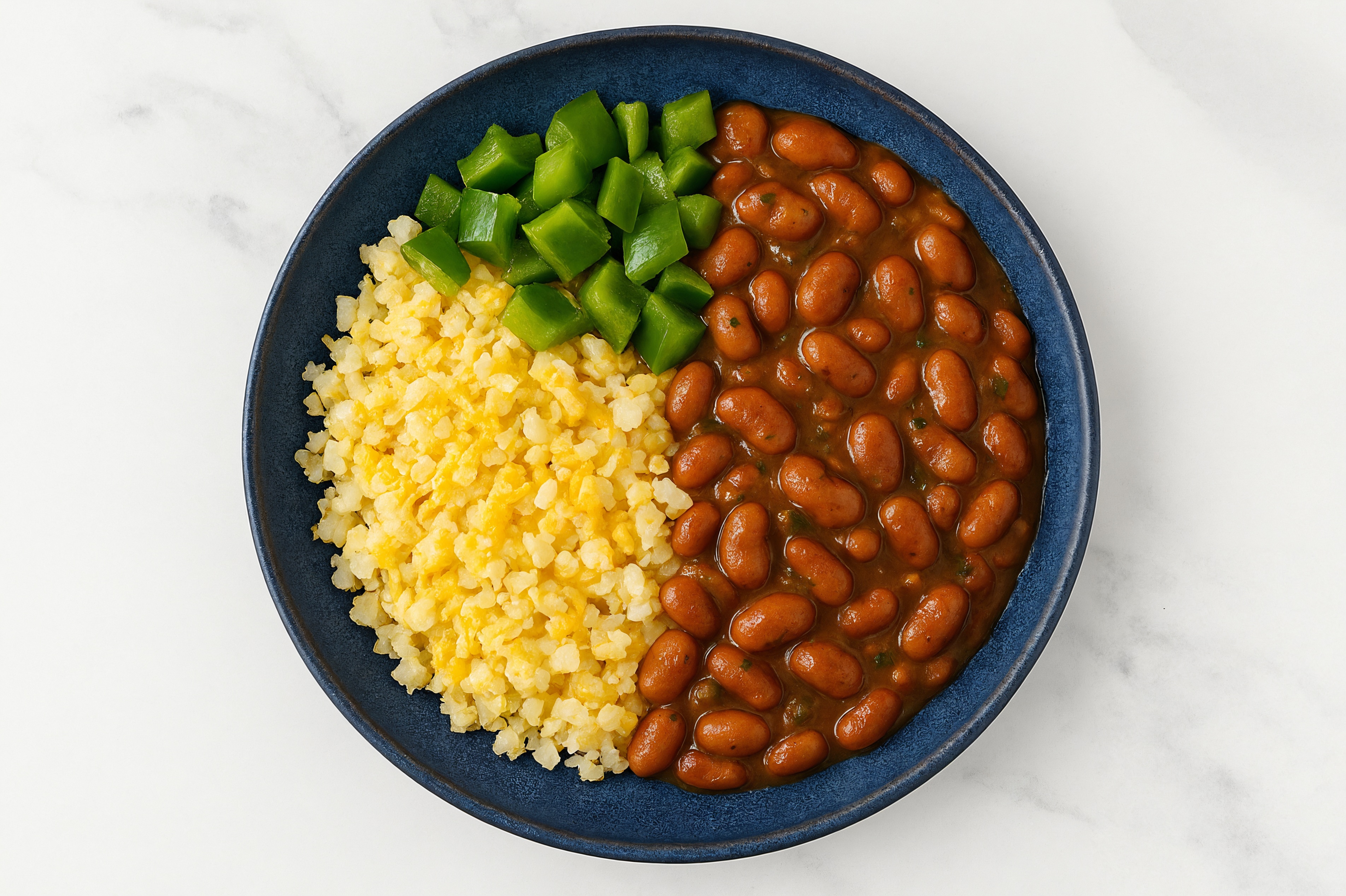 Tex-Mex Pinto Beans + Cheesy Cauliflower Rice