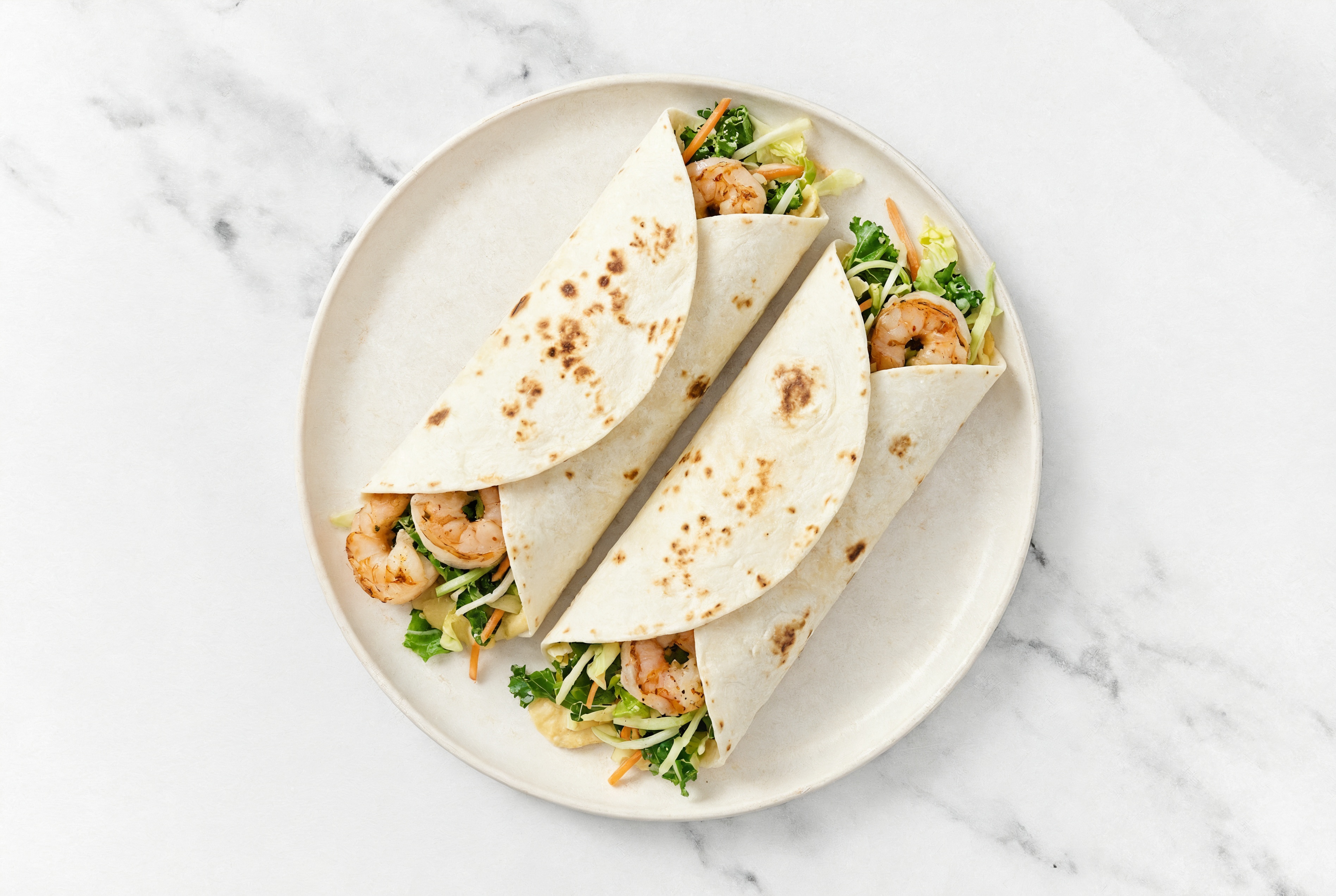 Jumbo Shrimp + Olive Oil Sea Salt Hummus Wrap