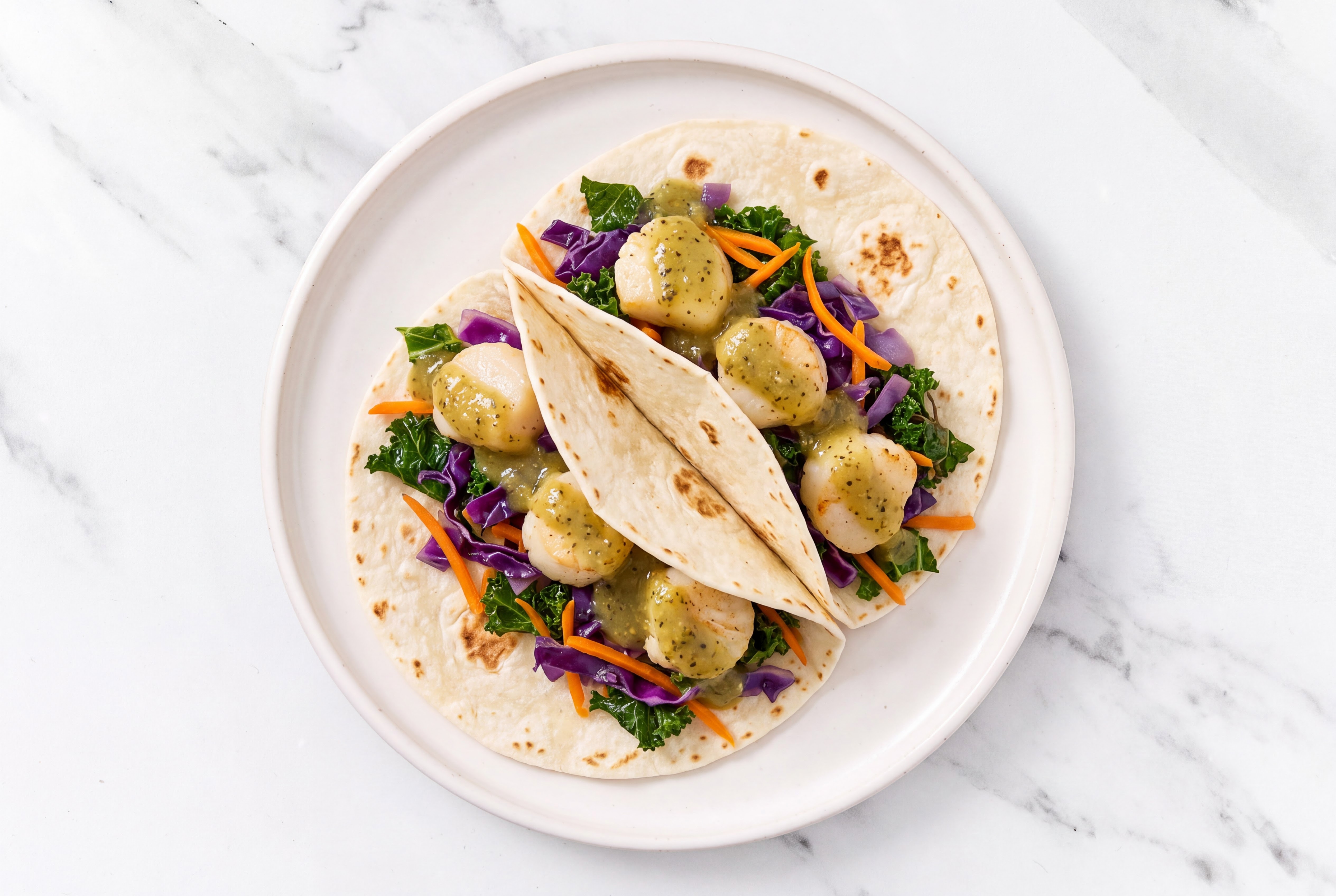 Garden Spicy Seared Scallop Tacos